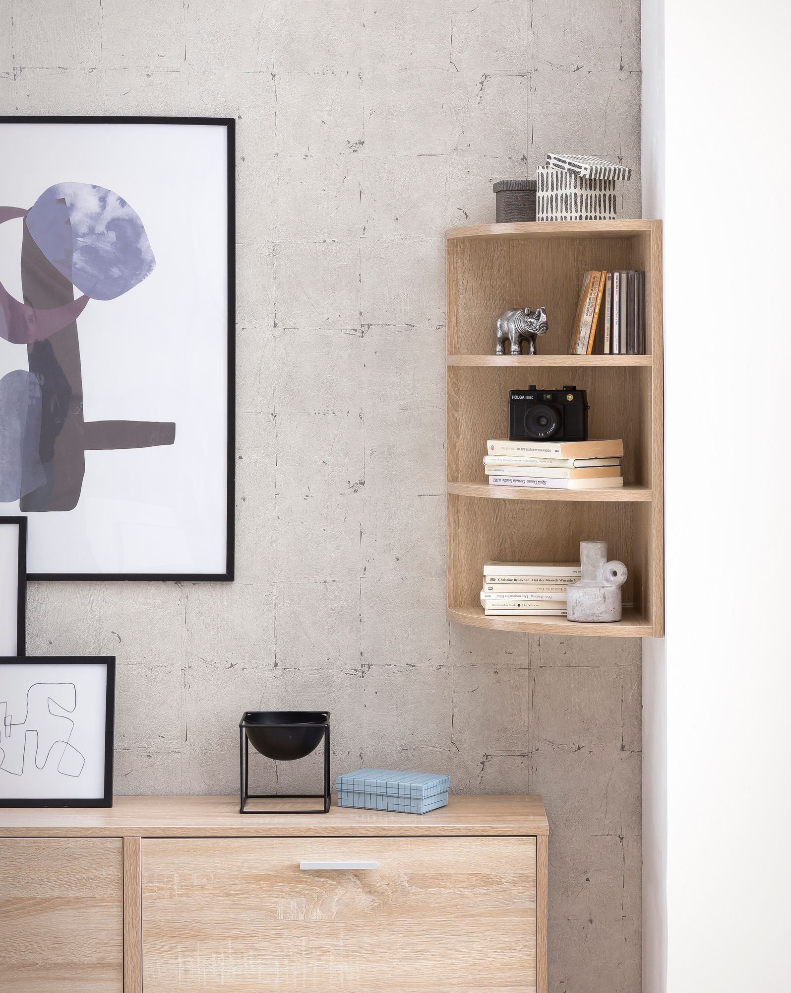 Wandregal Flatey Sonoma 30 × 30 × 60 cm