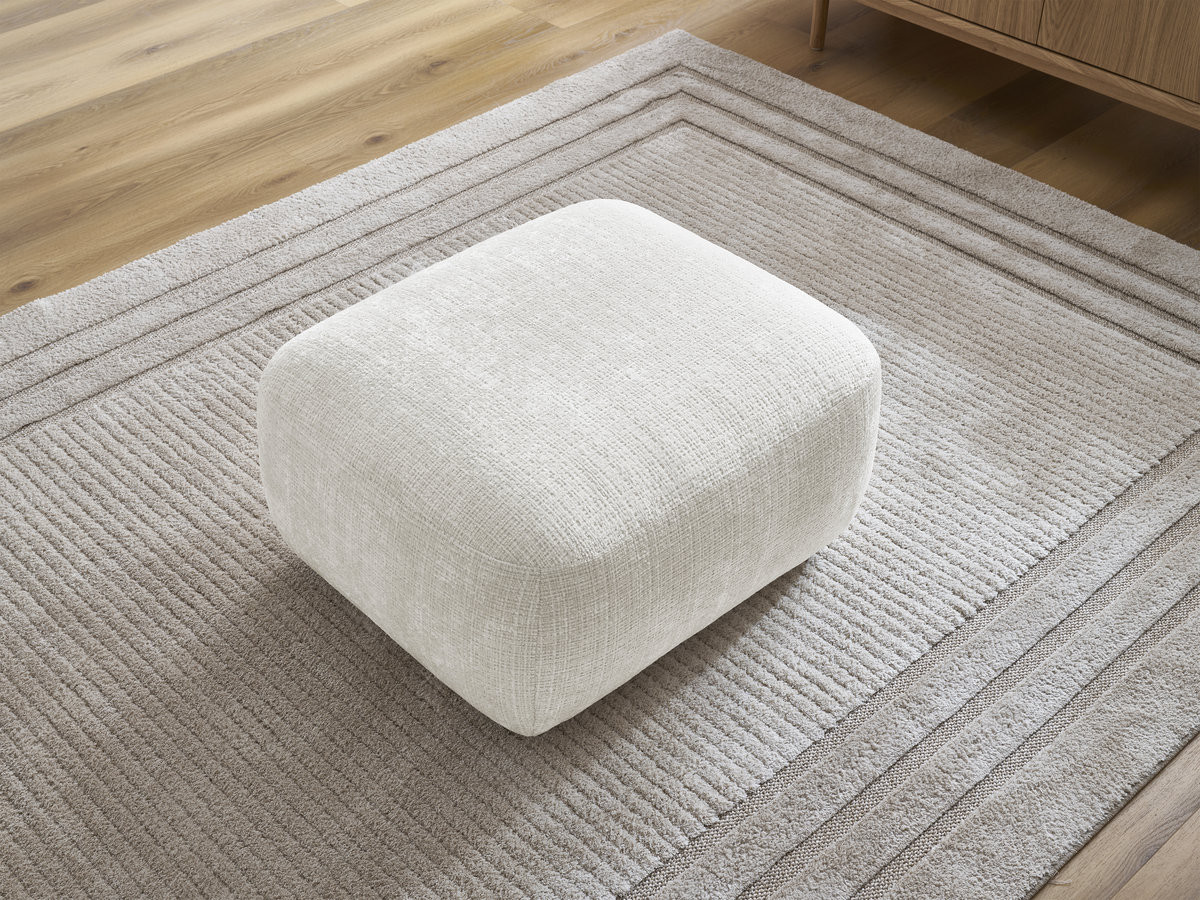 Bobochic Denise Pouf Strukturstoff Weiß