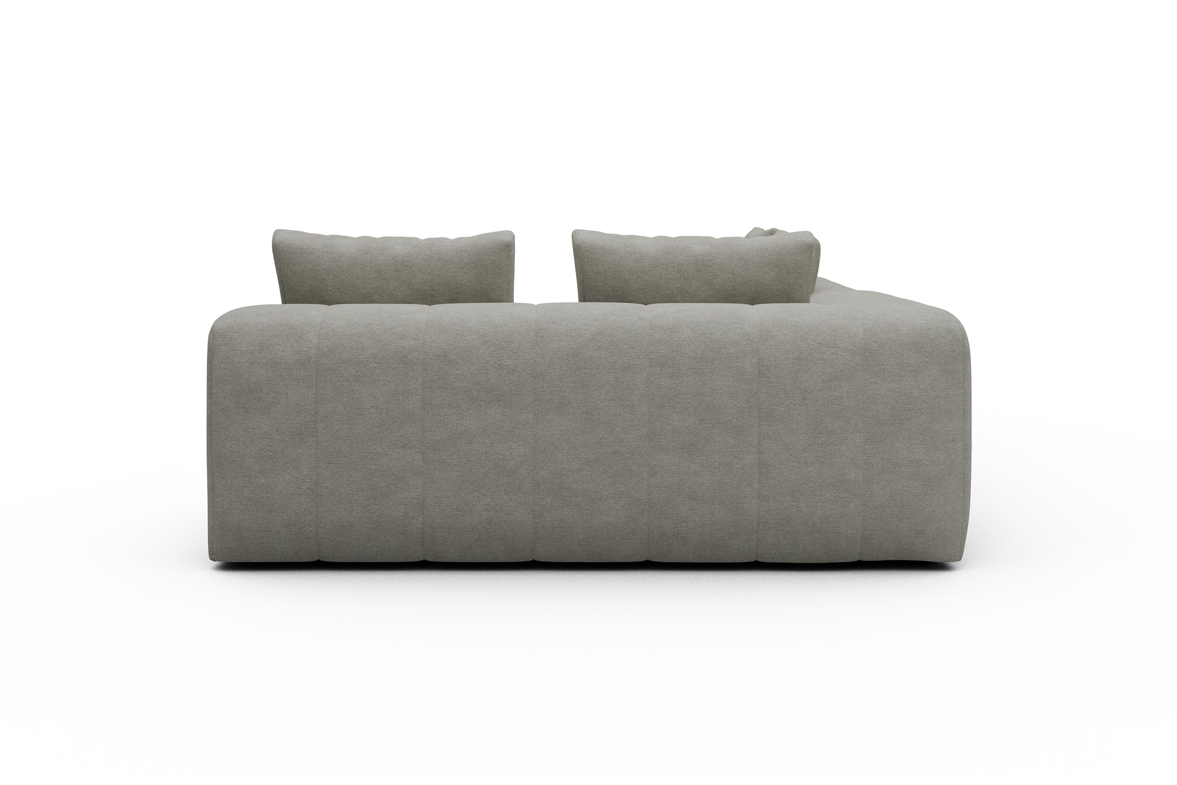 Ecksofa Hugo 2x 2,5-Sitzer Armlehne links Carreno-Moon-Stone-White