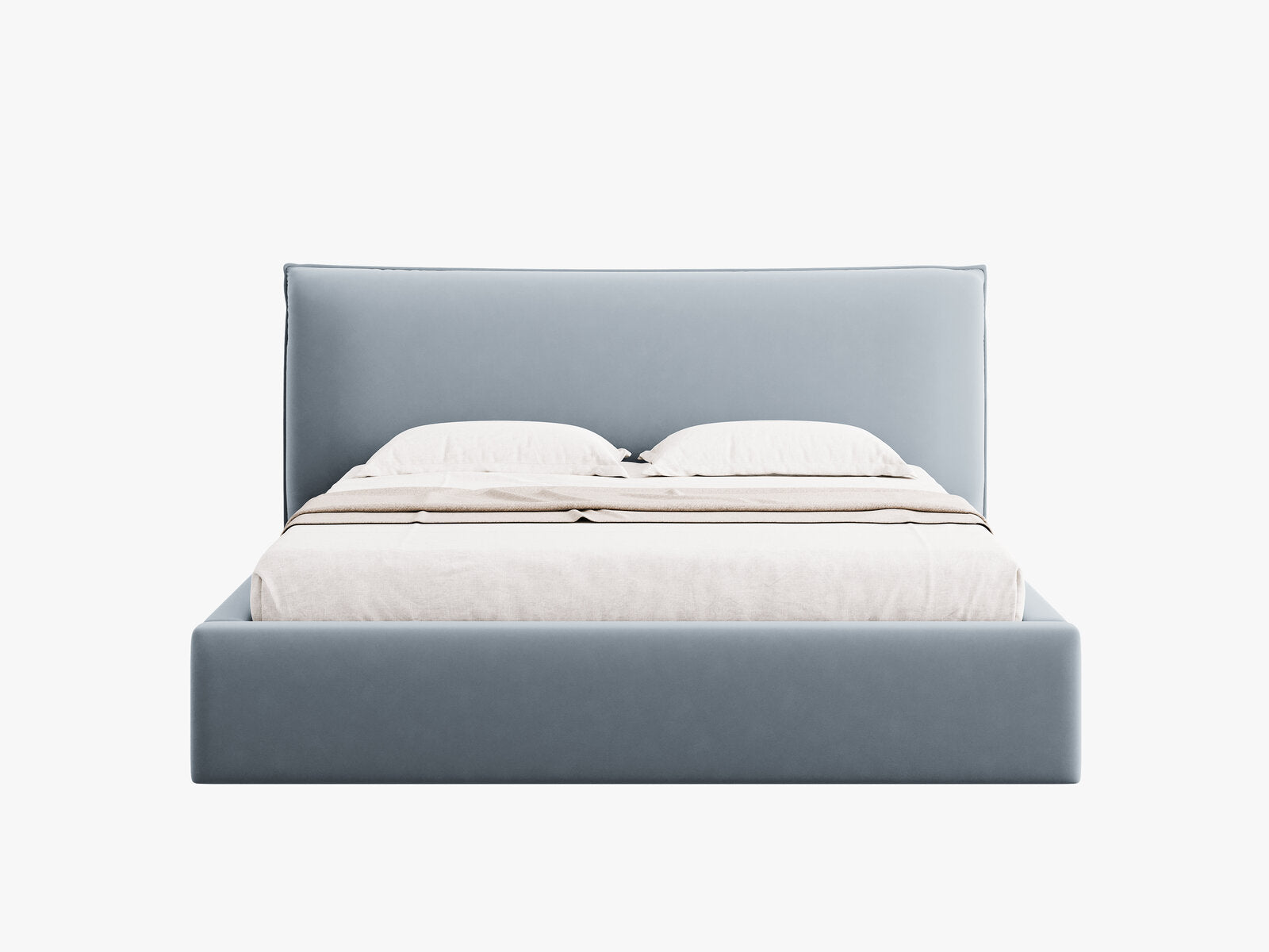 Micadoni Bett Kaelle Samt Bluvel Hellblau