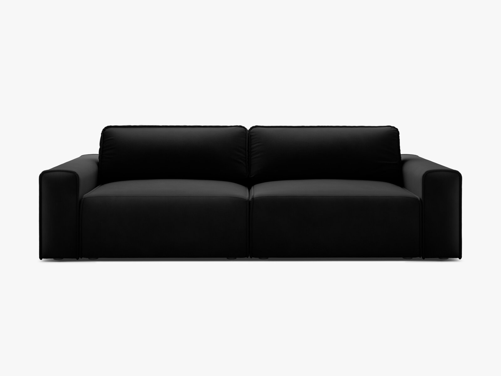 Micadoni Sofa Victor 3-Sitzer mit Schlaffunktion Samt Schwarz