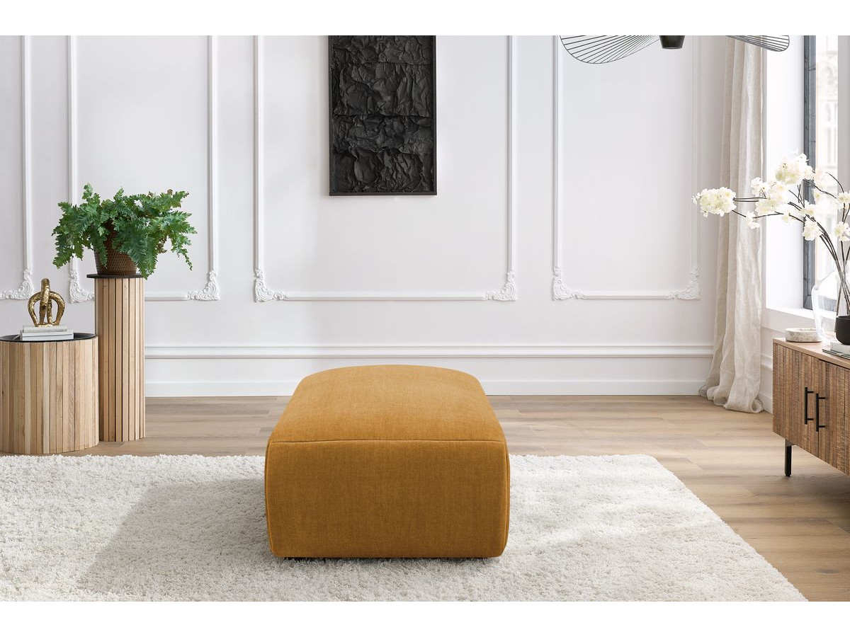 Bobochic Jeanne Pouf 66 × 117 cm Samt Gelb