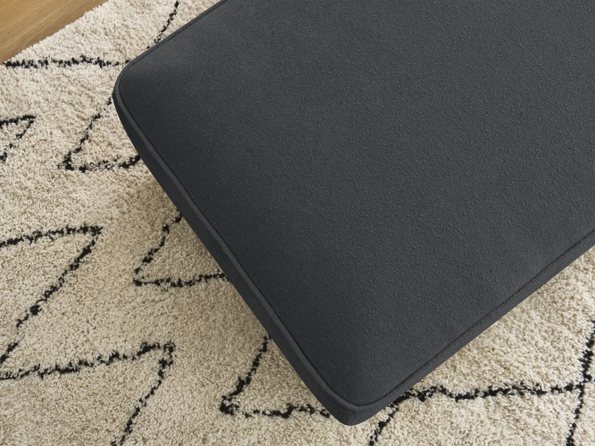 Bobochic Zephyr Pouf Strukturstoff Dunkelgrau