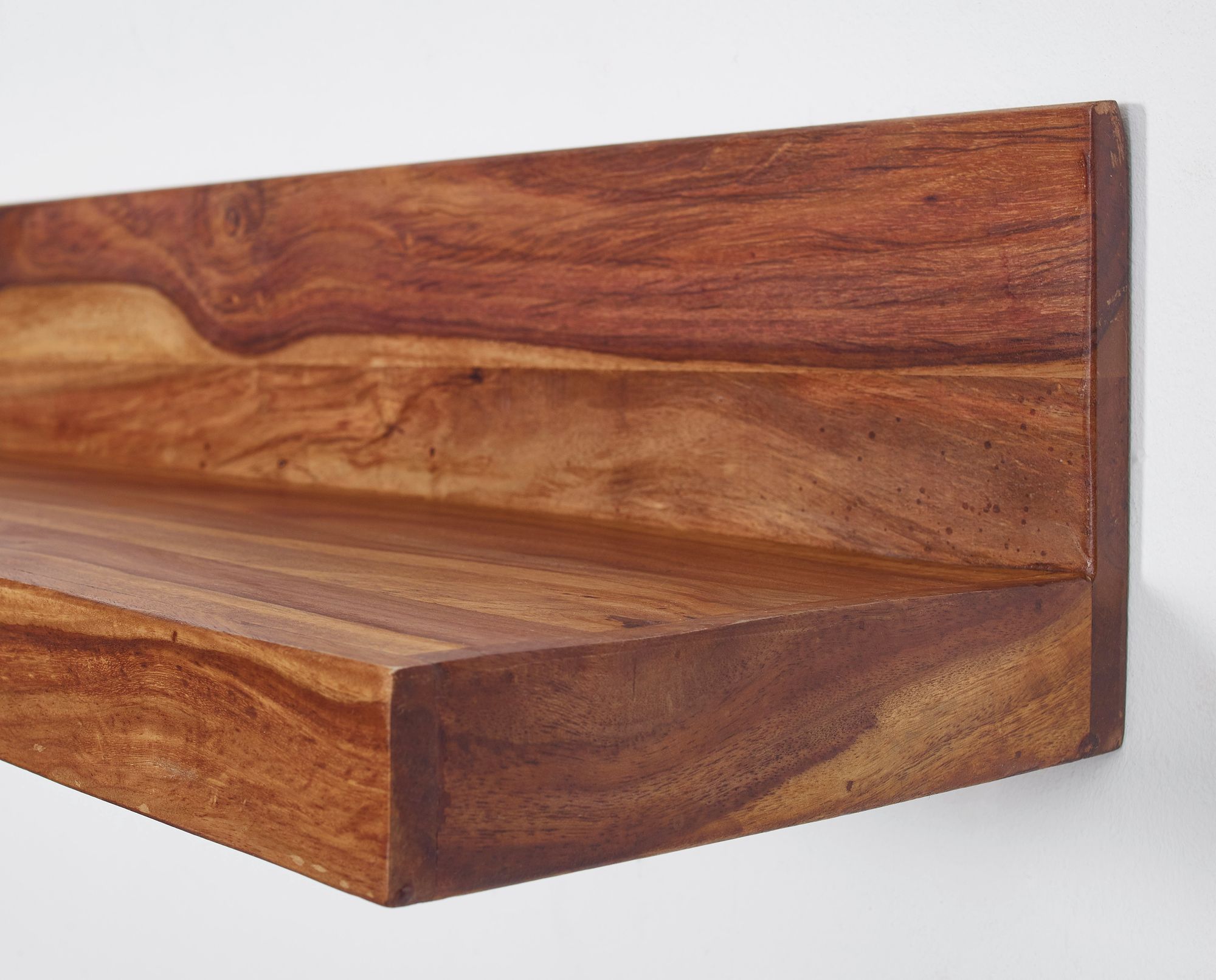 Wandregal Aalvik Massivholz Sheesham 80 × 23 × 17 cm