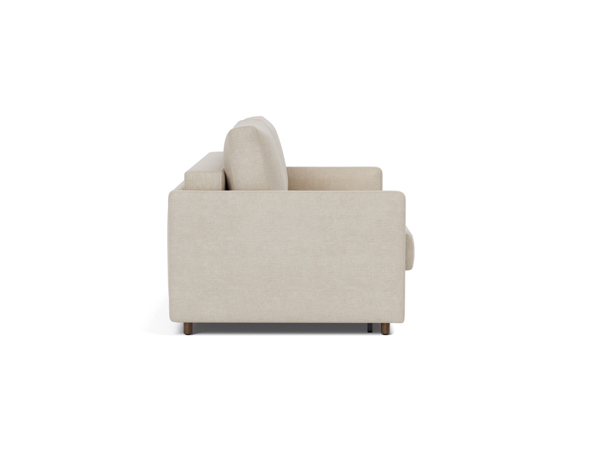 Schlafsofa Neah mit Slim-Armlehnen 160 Flachgewebe Phobos 586-Latte