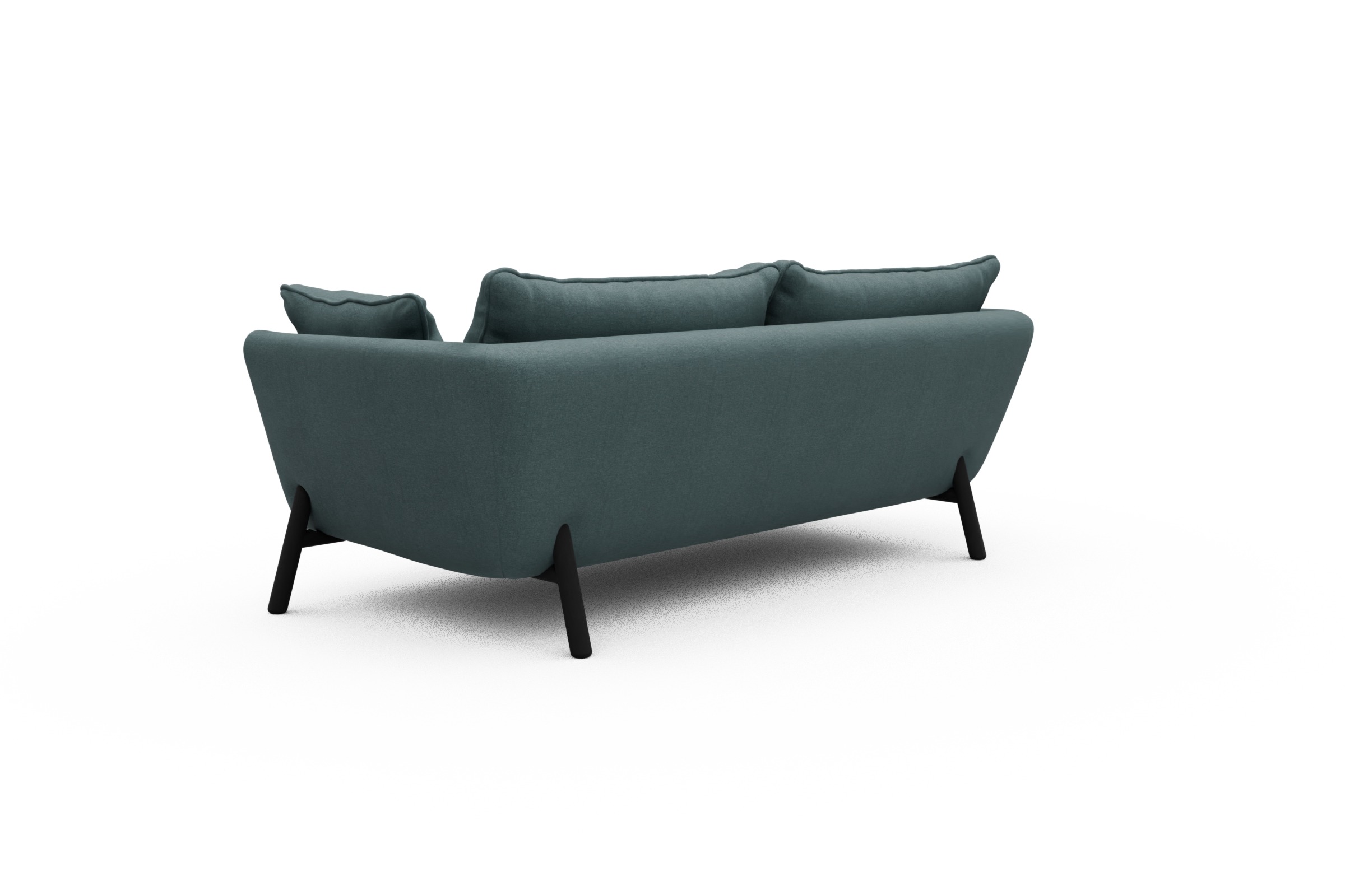 Sofa Emil PREMIUM 2-Sitzer Beinfarbe Eiche Schwarz Satya-Niagara