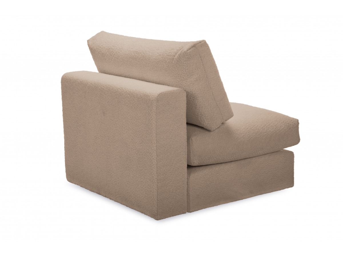 Bobochic Paris Sofamodul 1-Sitzer Bouclé-Stoff Braun