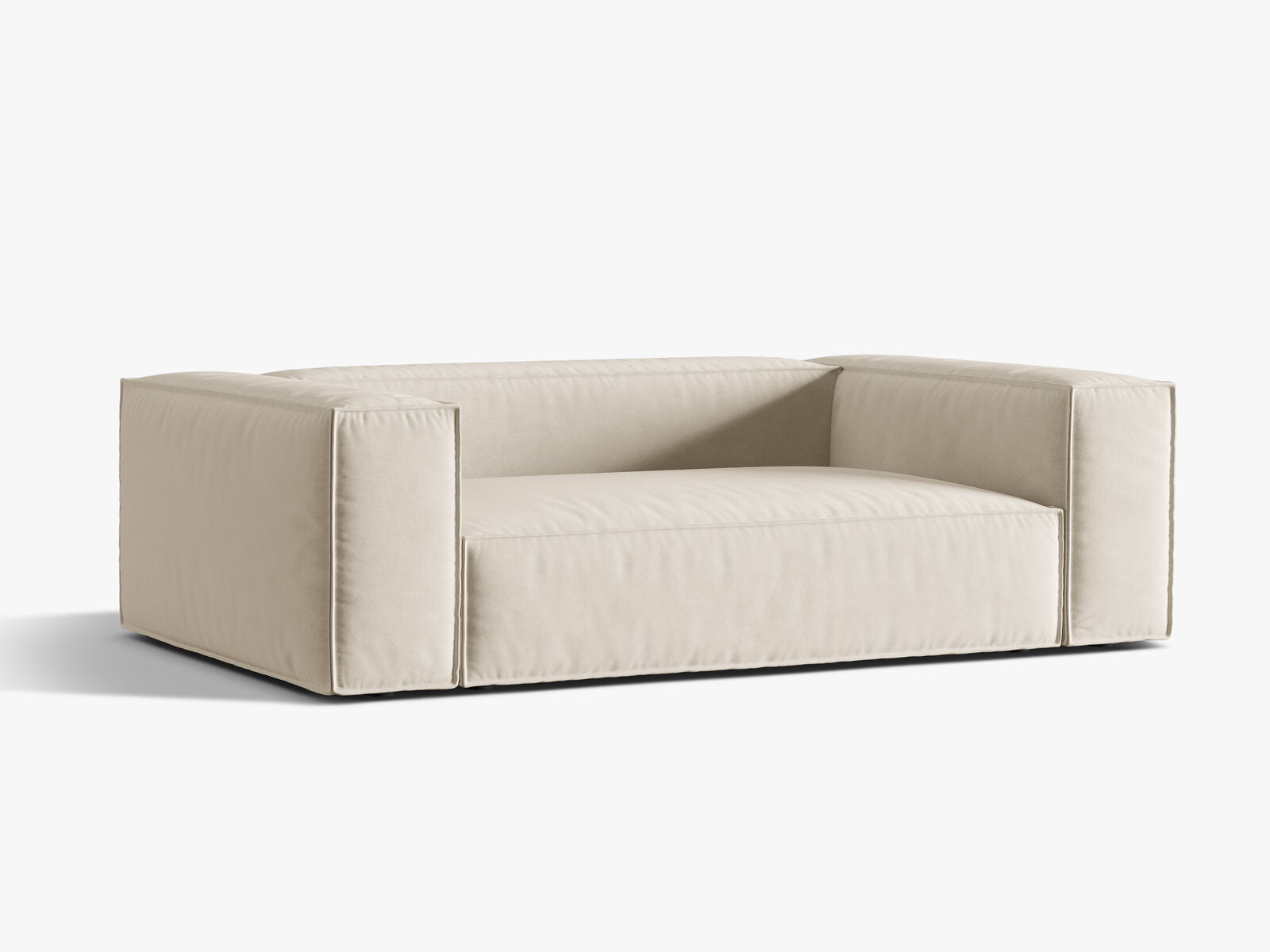 Micadoni Sofa Nuria 3-Sitzer Samt Beige