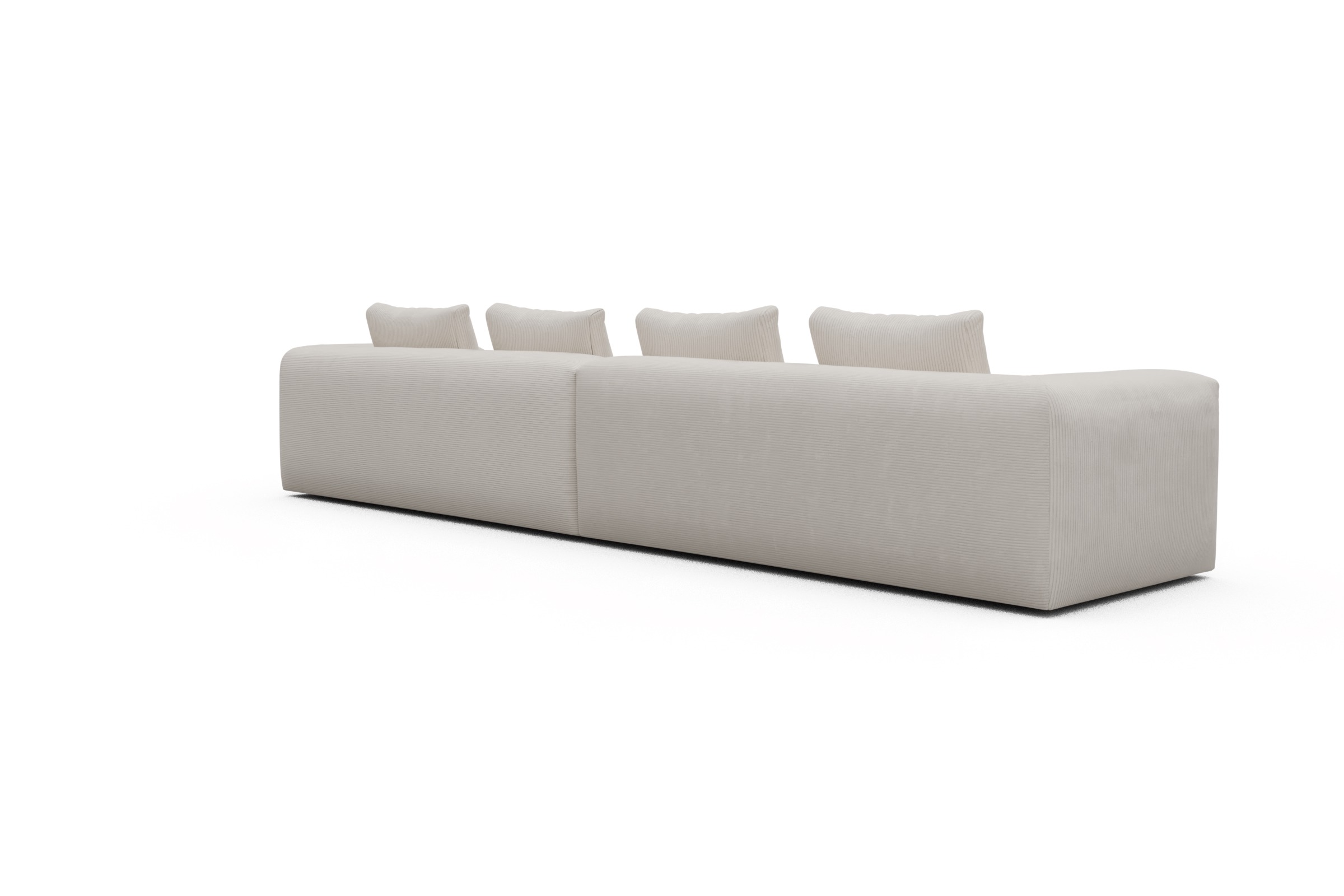 Sofa Modulares XXL Sofa Fred 5-Sitzer Corduroy-Ivory