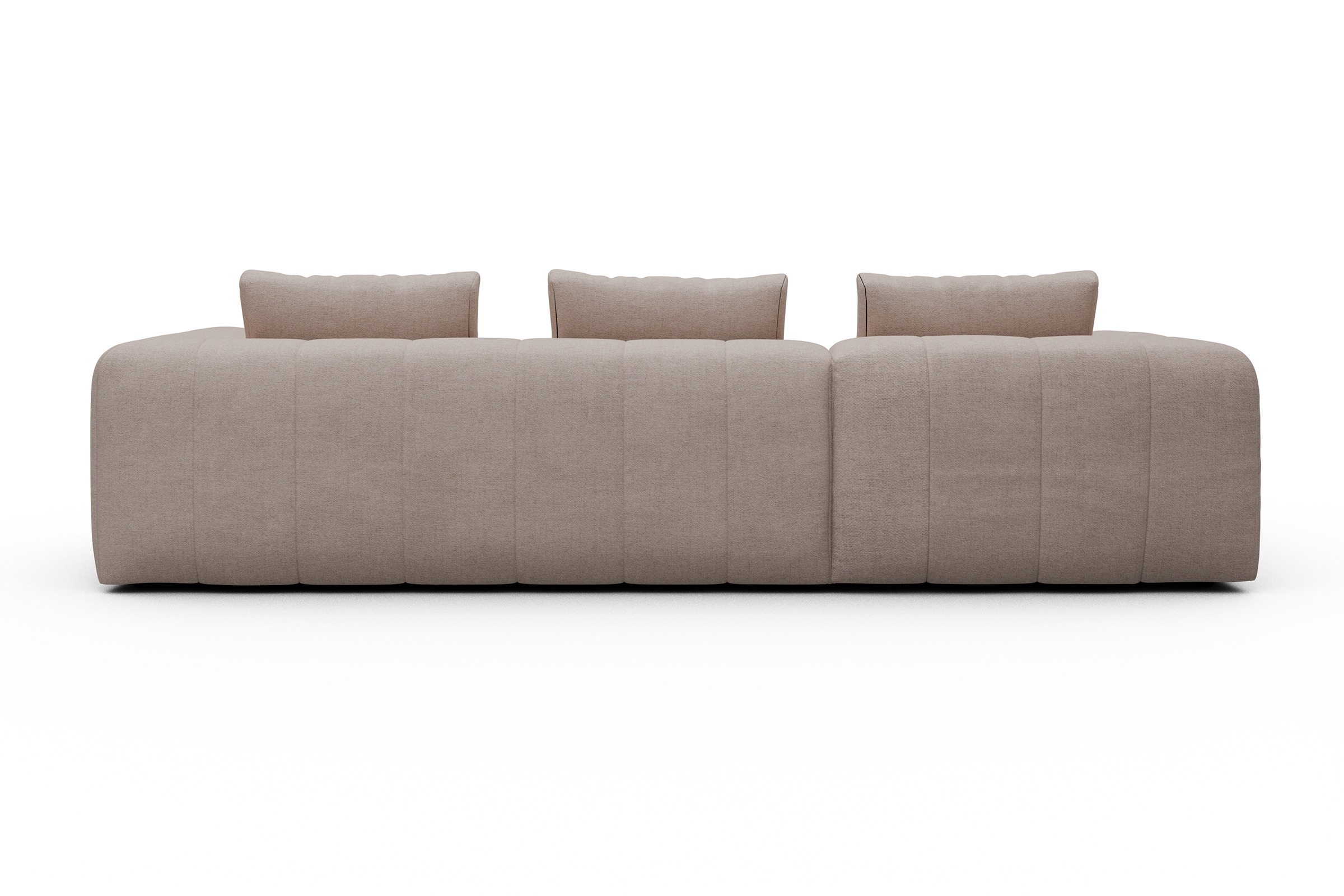 Ecksofa Hugo 2,5-Sitzer Armlehne rechts mit Chaiselongue Weda-Sand