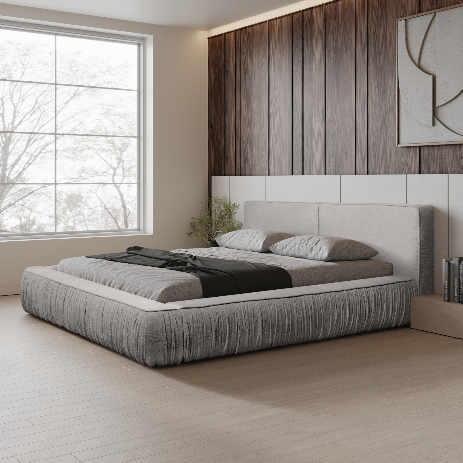 Polsterbett Beyond Chenille 160x200 mit Holzrahmen Perfect Harmony 80