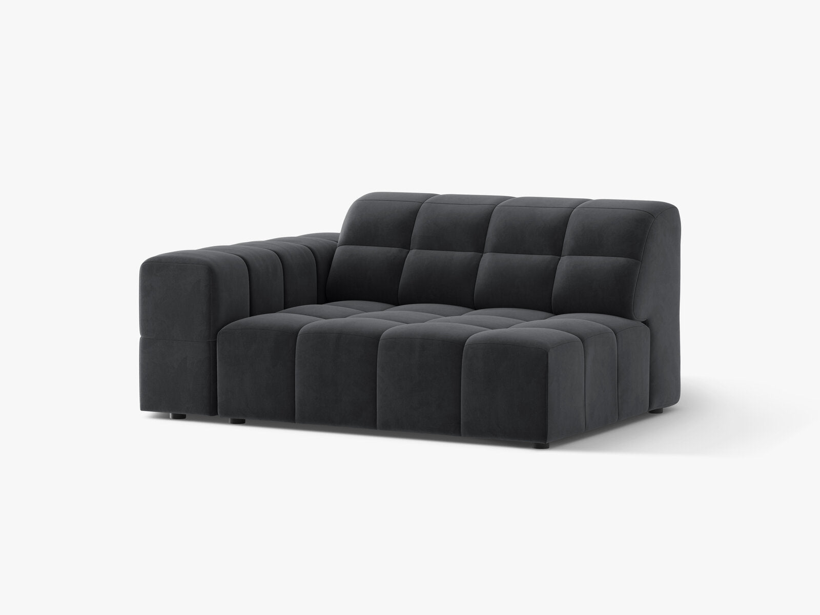 Micadoni Jennifer Sofamodul XL Links Samt Bluvel Grau