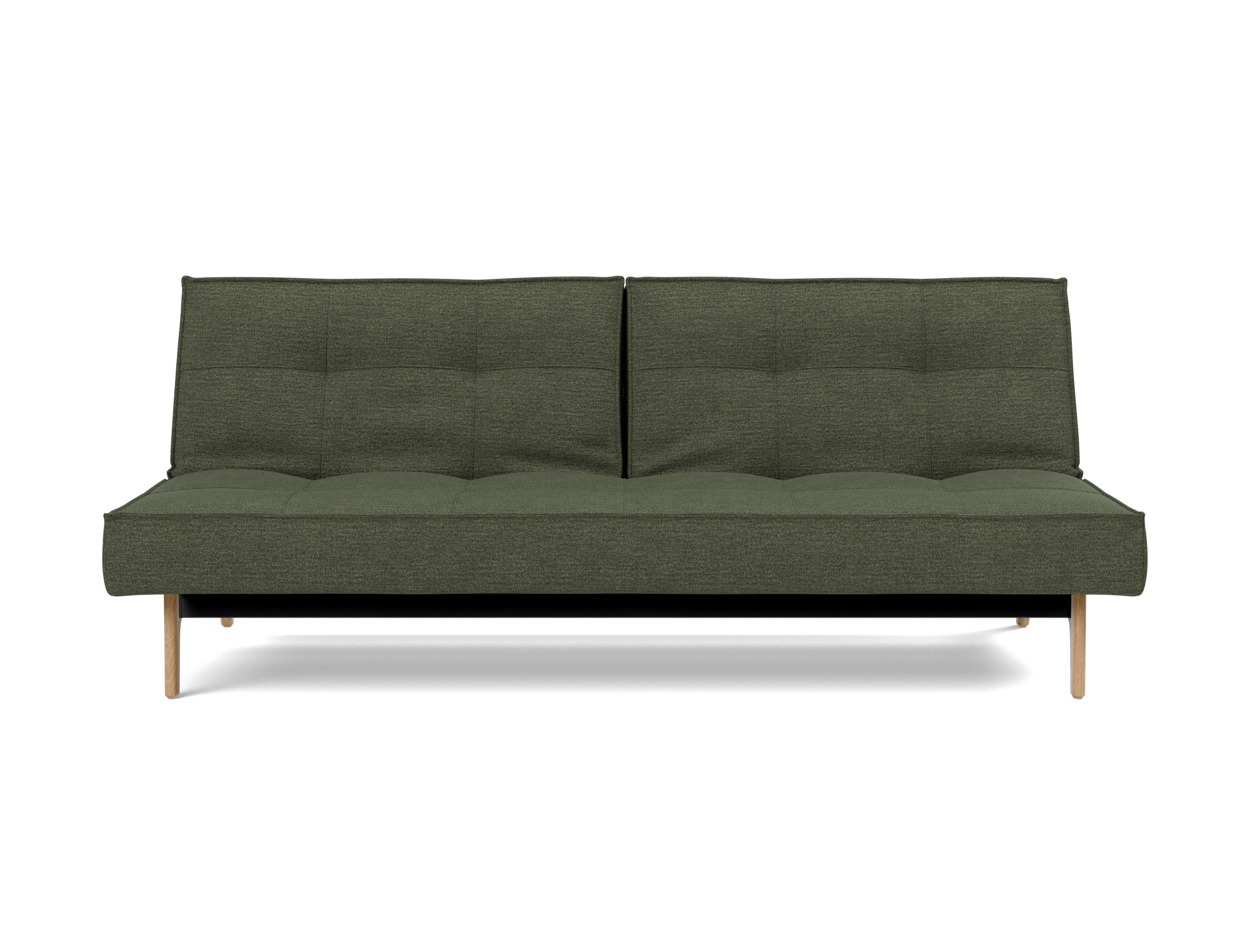 Schlafsofa Splitback Strukturierter Stoff Taura 353-Forest Beine Eiche