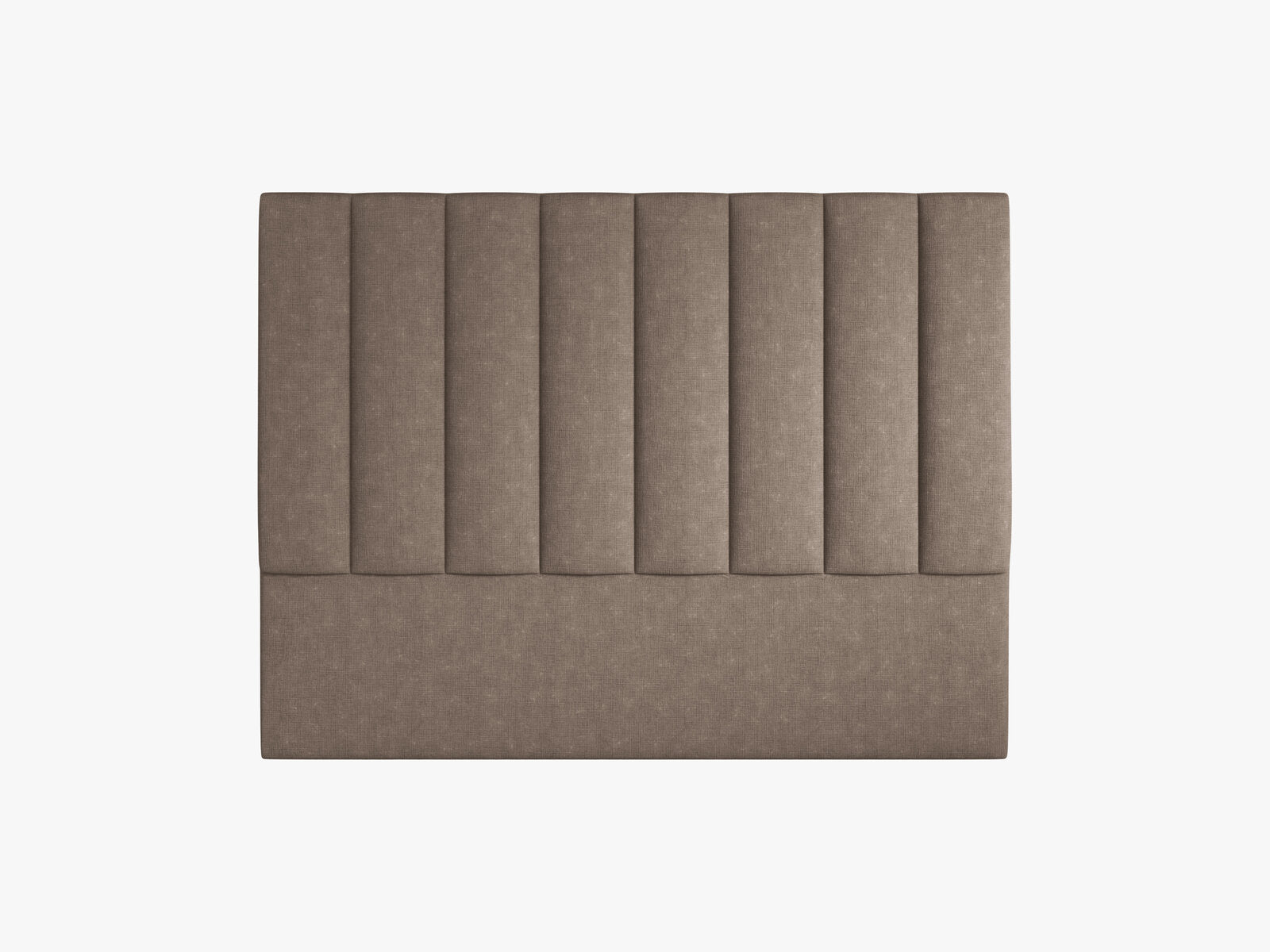 Micadoni Marl Samtiger Kopfteil 140 cm (H 120 cm) Strukturierter Stoff Liberty Cappuccino 160x120