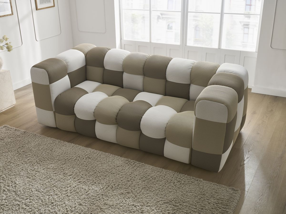 Bobochic Cloud Sofa 3-Sitzer Mesh-Stoff Mehrfarbig