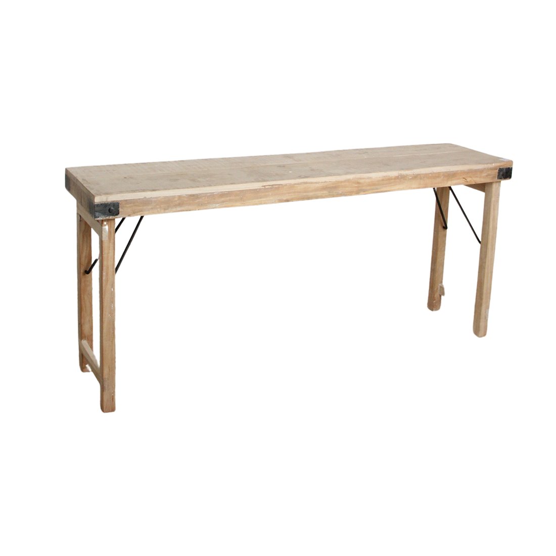 Raw Materials Klappbarer Wandtisch Kalkwasch-Finish 170x40x76cm