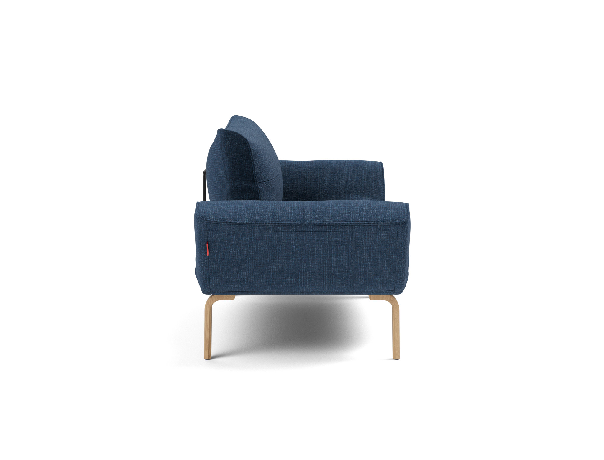 Tagesbett Zeal Chenille Esina 414-Indigo-Blue Beine Bow Eiche