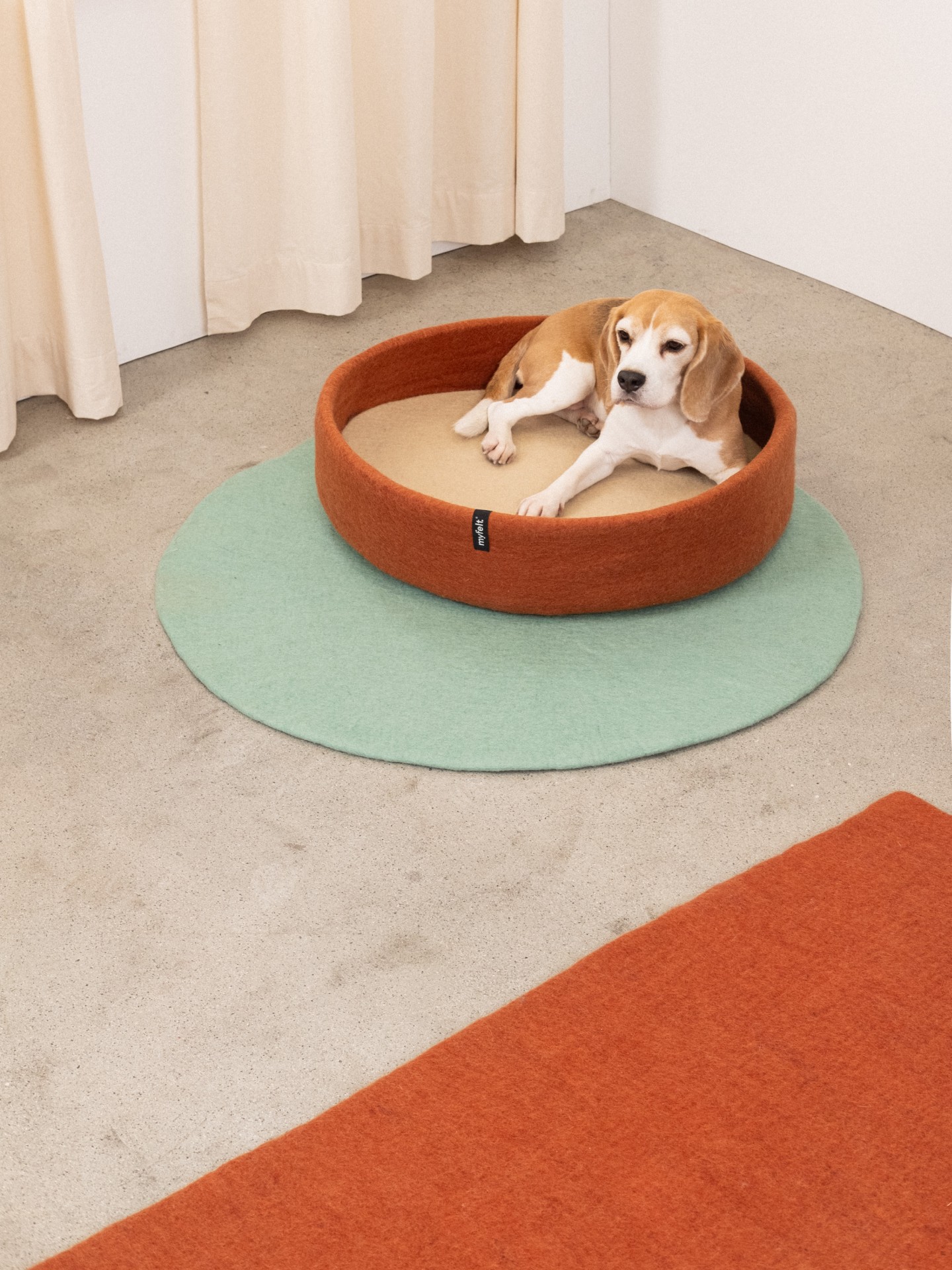 myfelt Lora Hundekorb - Inlay Beige