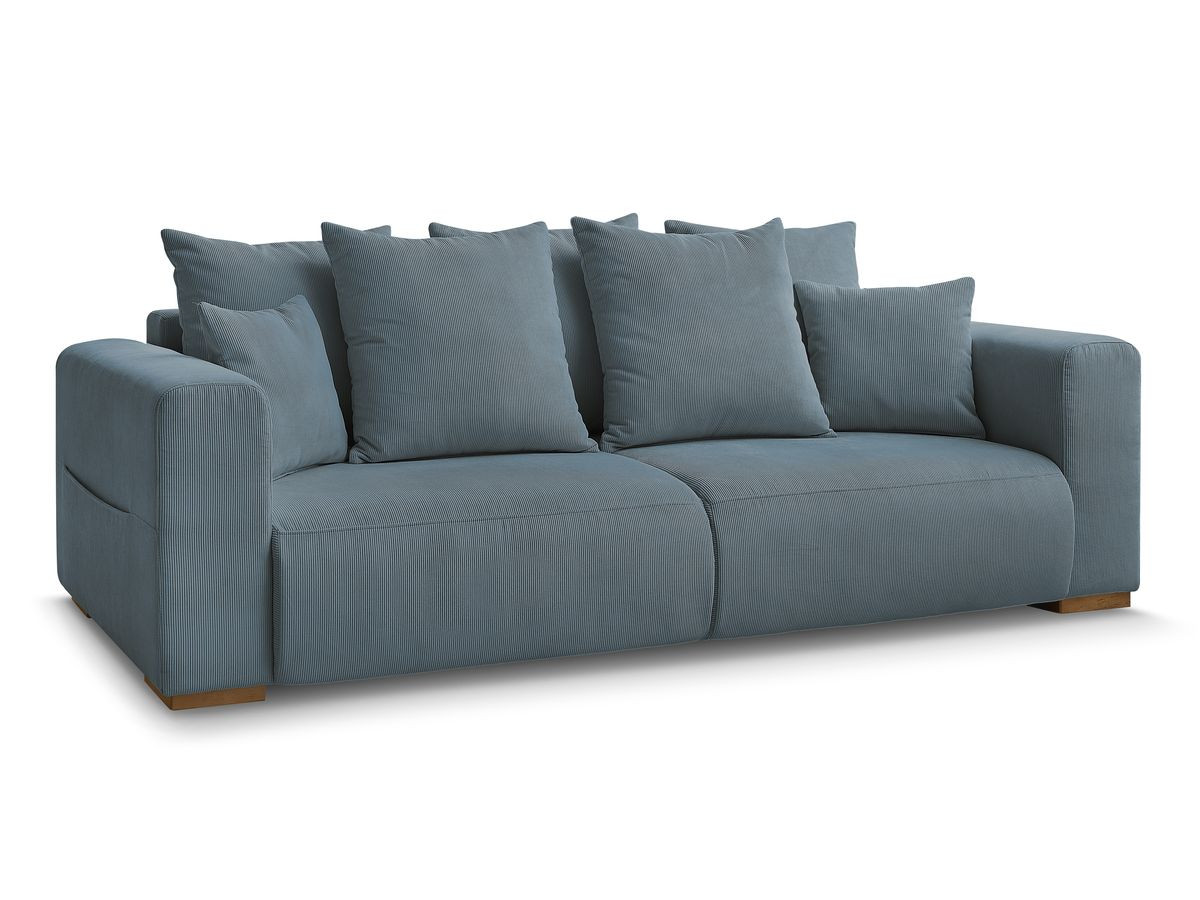 Bobochic Sidonie Sofa 3-Sitzer Cordsamt Blau