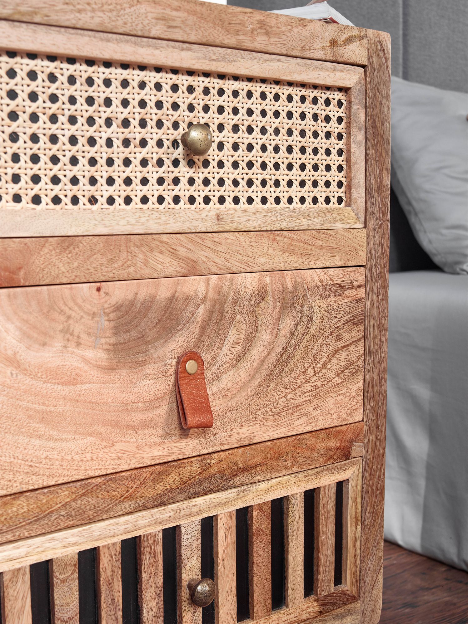 Nachttisch Hofsnes Mango Massivholz 40 × 30 × 60 cm