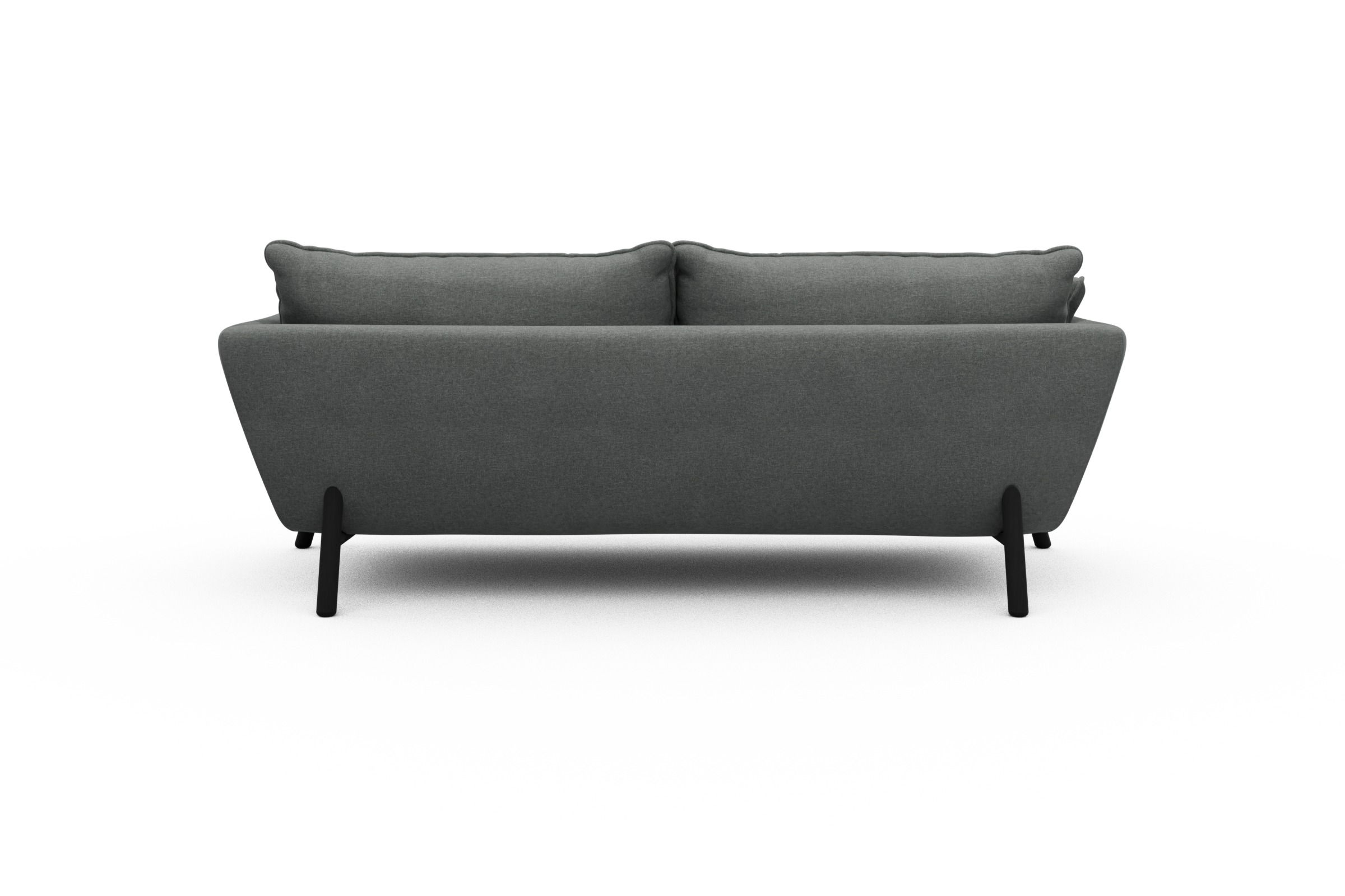 Sofa Emil PREMIUM 3-Sitzer Beinfarbe Eiche Schwarz Satya-Steel