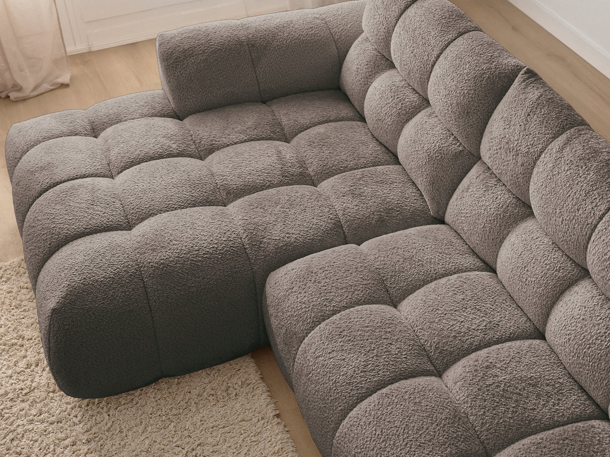 Bobochic Jaya Ecksofa Chenille Taupe Ecke links