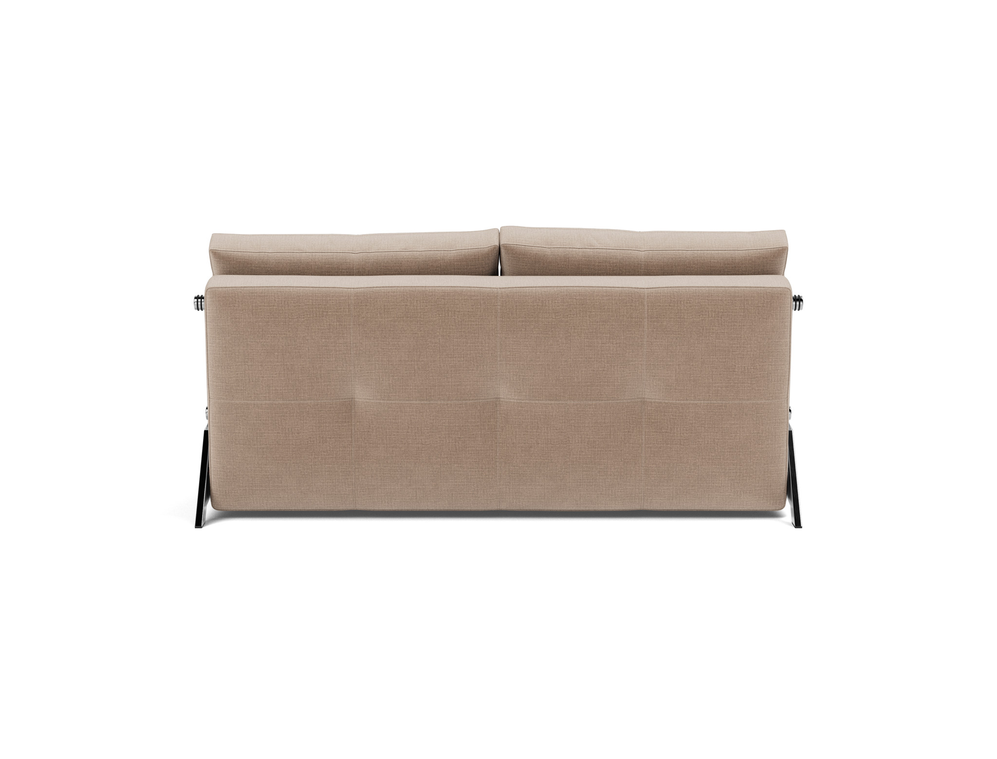 Schlafsofa Cubed 160 Chenille Esina 417-Mocha Beine Chrom