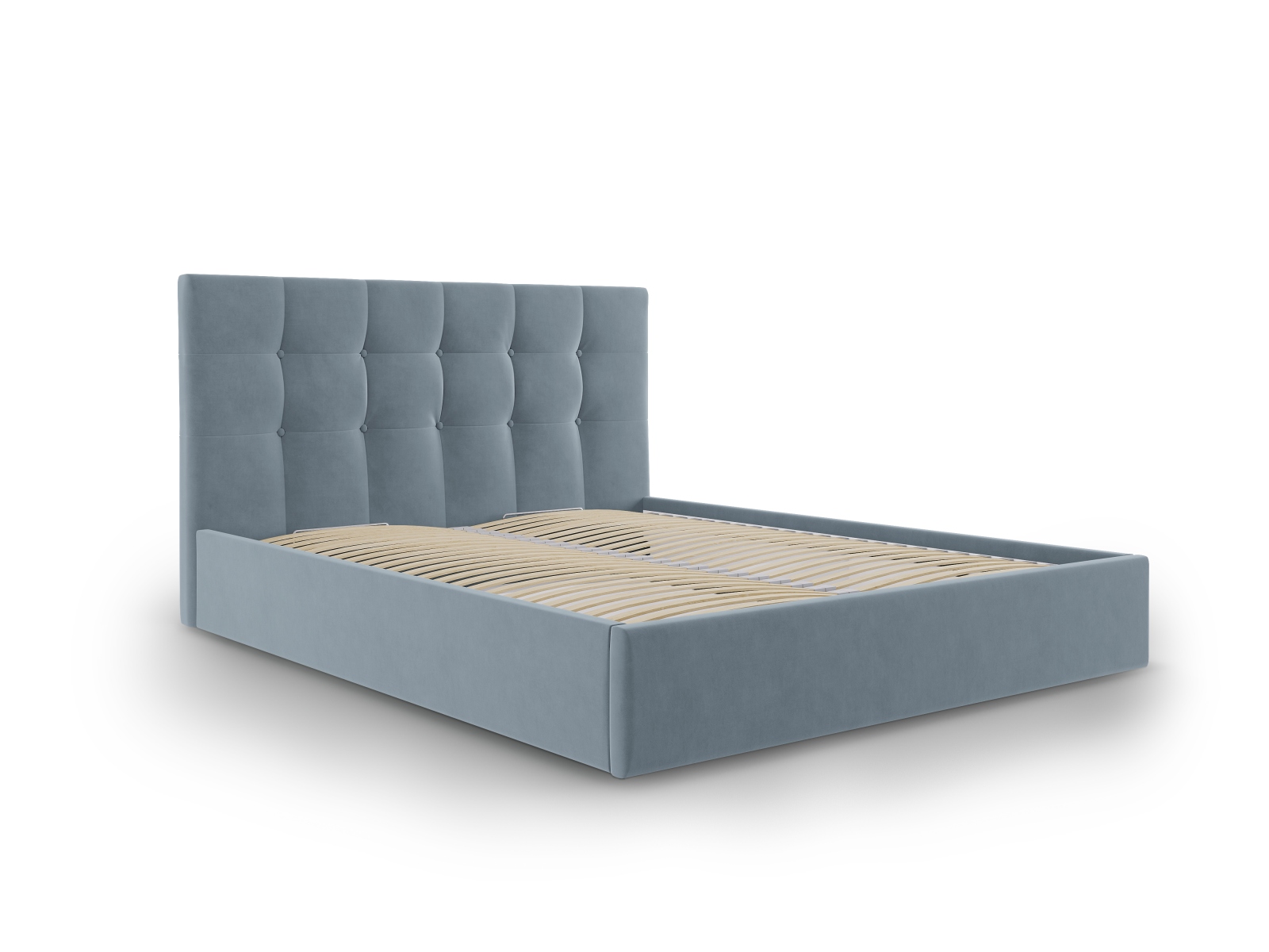 Micadoni Bett Phaedra Samt Matt Velvet Blau 140x200