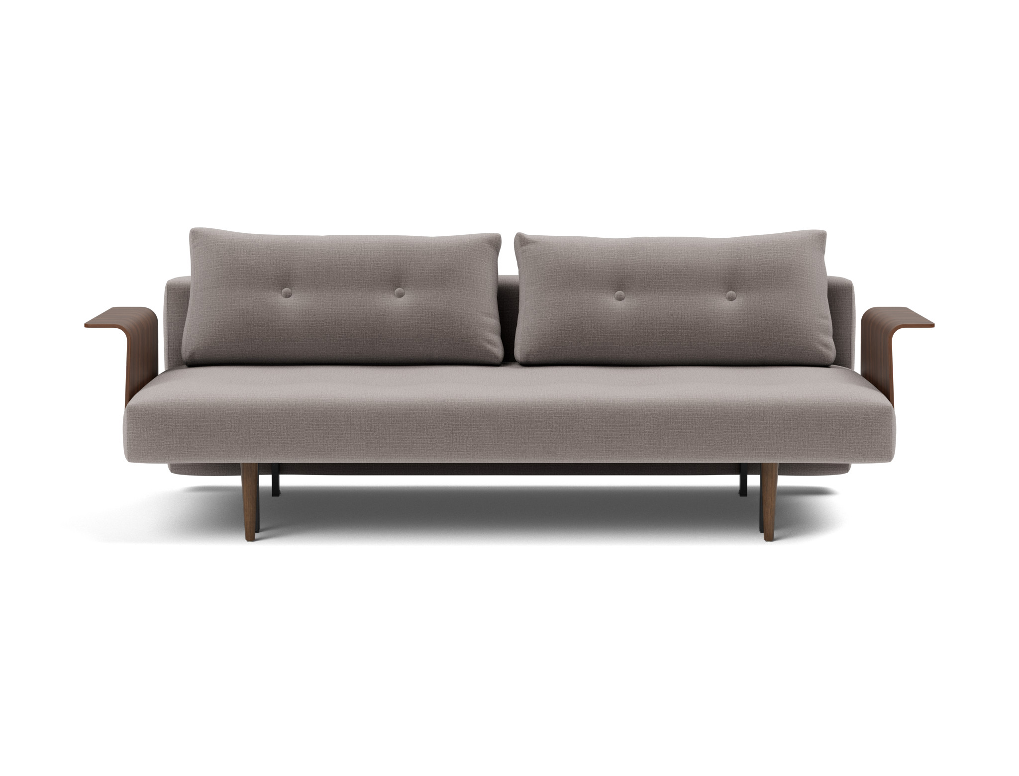 Schlafsofa Recast mit Armlehnen Chenille Esina 418-Truffle