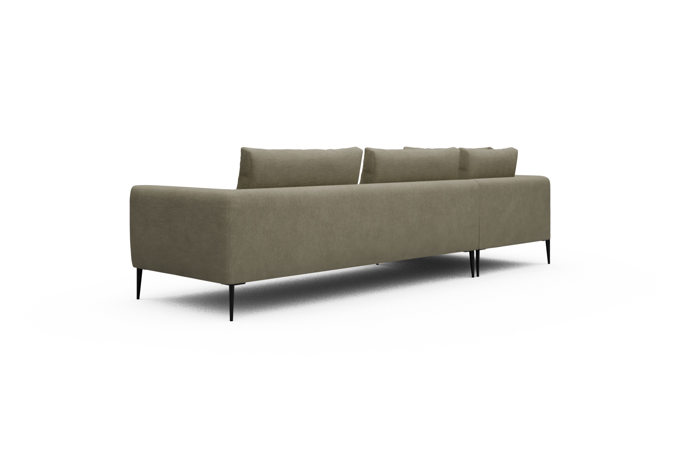 Ecksofa Paul Relax-Ecke rechts mit 3-Sitzer Vivus-Dusty-Sand