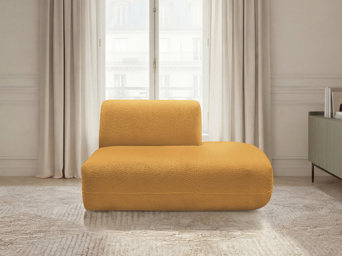 Bobochic Anda Sofamodul 2-Sitzer Chenille Gelb Ecke rechts