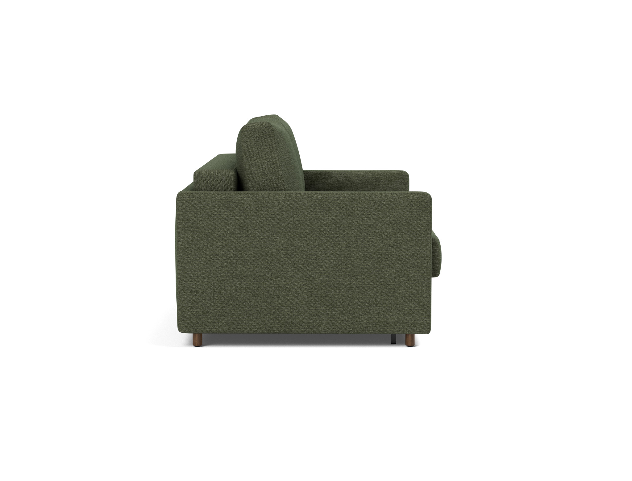Schlafsofa Neah mit Slim-Armlehnen 140 Strukturierter Stoff Taura 353-Forest