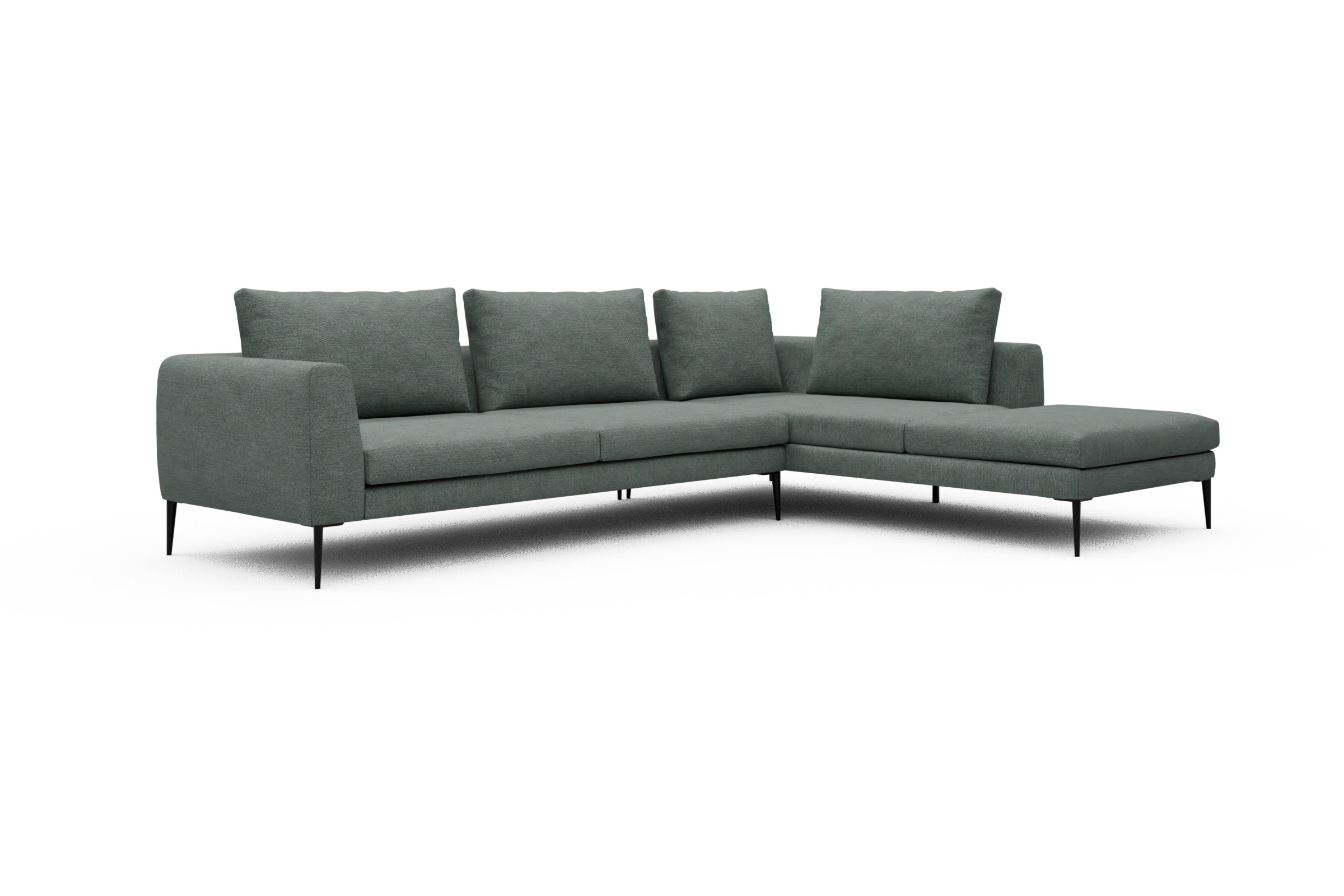 Ecksofa Paul Relax-Ecke links mit 3-Sitzer Carreno-Ice-Blue