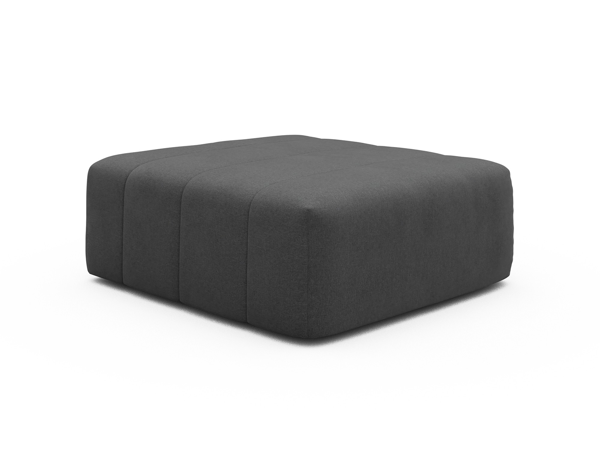 Ottomane Hugo Strukturierter Stoff Satya 441-Warm-Zinc