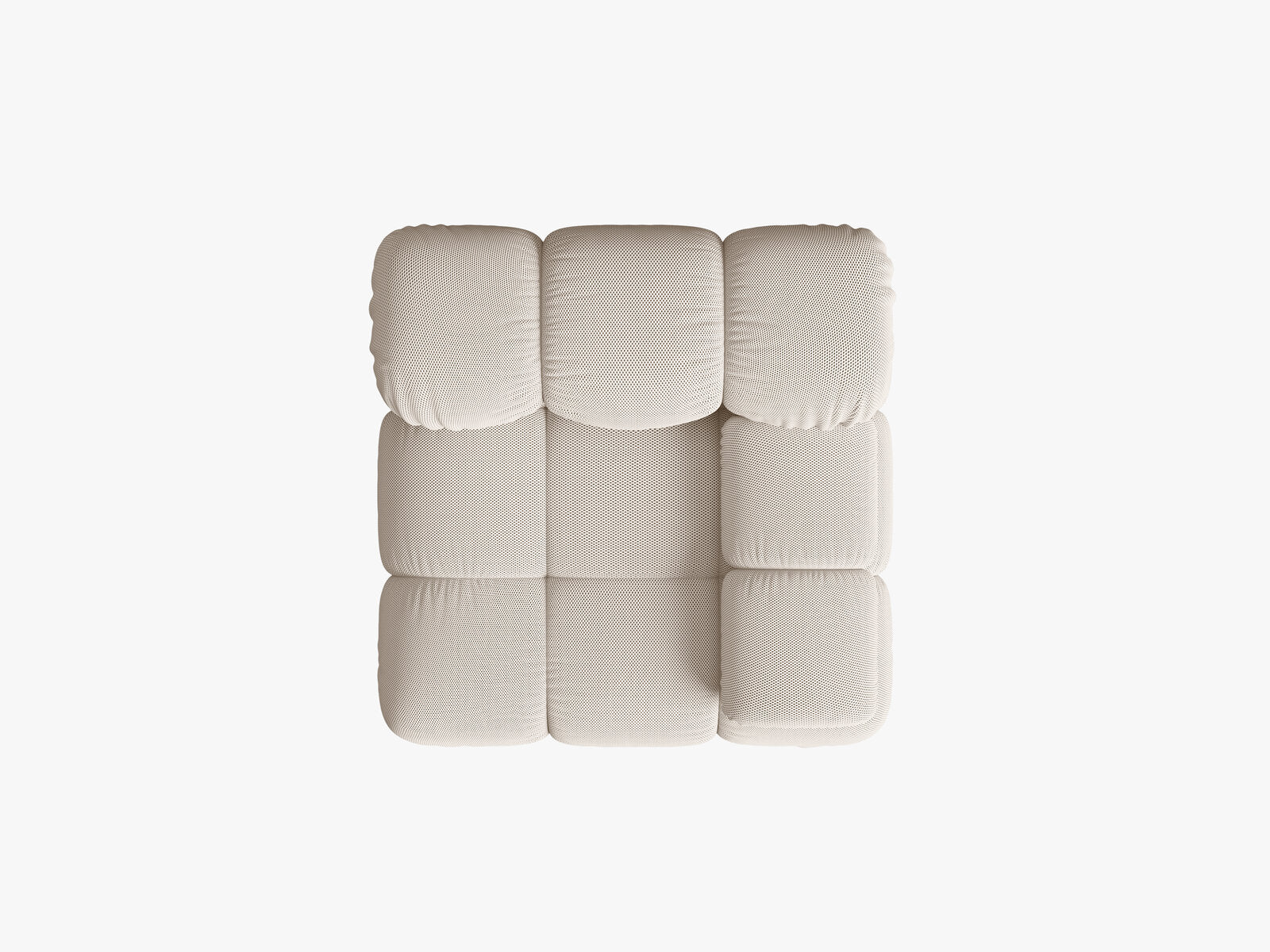 Micadoni Eckmodul Bellis Rechts 3D-Stoff Sonic Helles Beige
