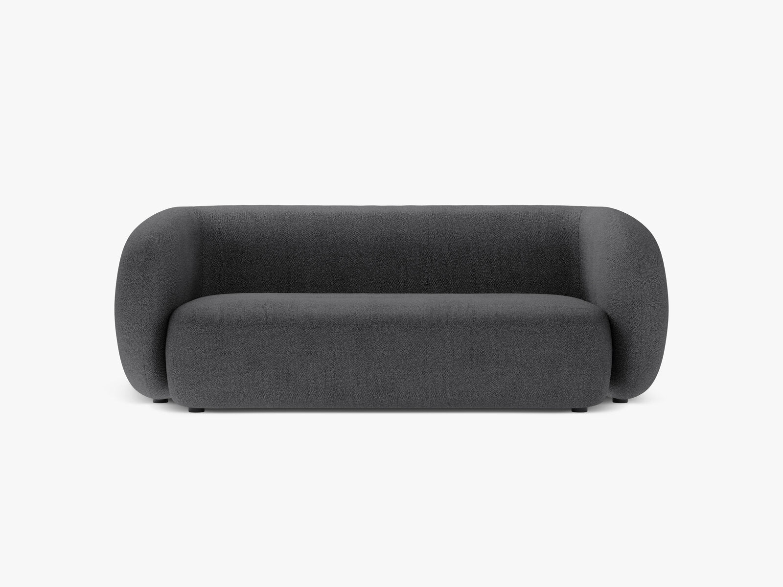 Micadoni Sofa Kate 2-Sitzer Boucle Dunkelgrau