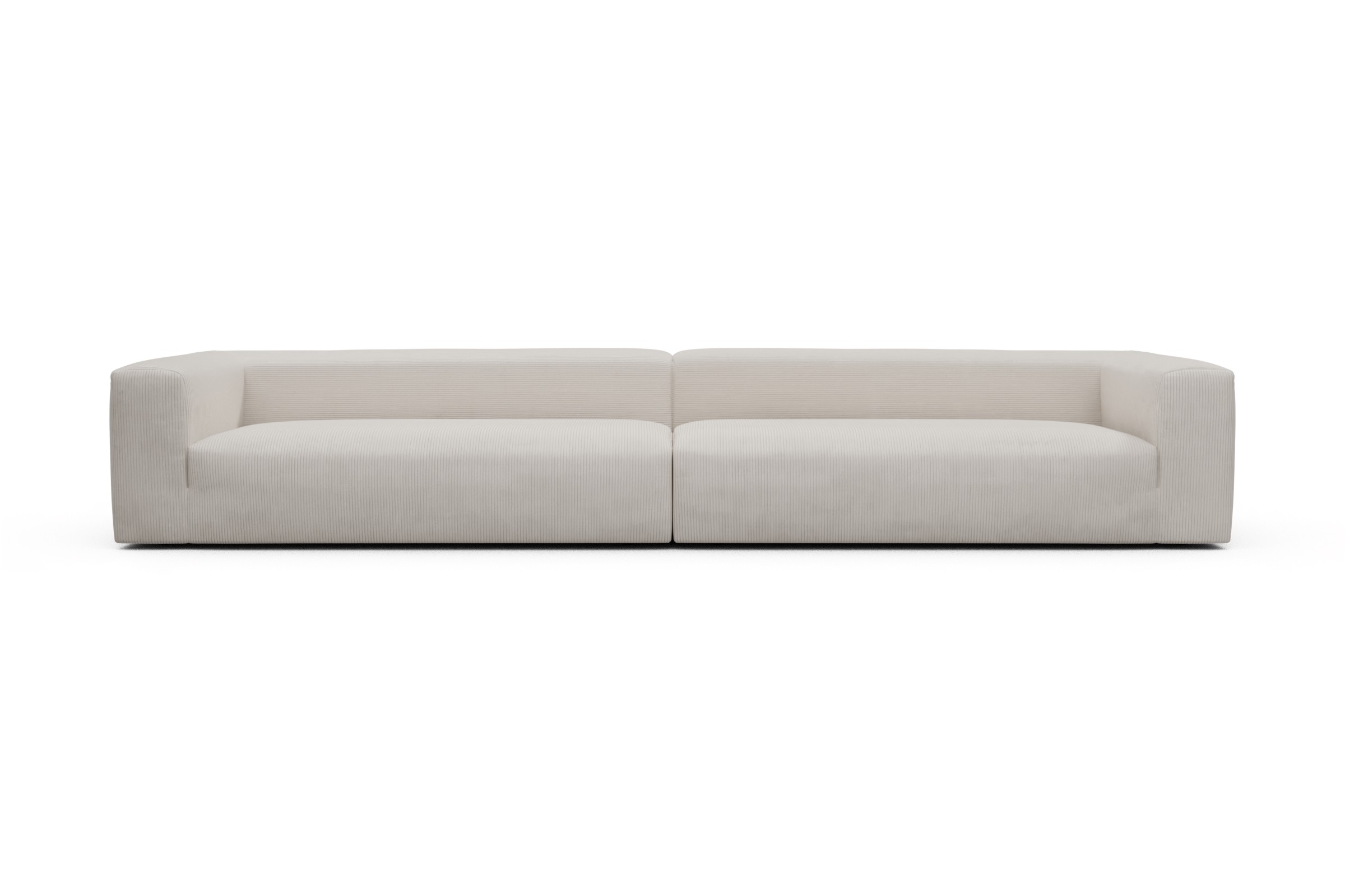 Modulares XXL Sofa Fred 5-Sitzer Kord Corduroy 594-Ivory
