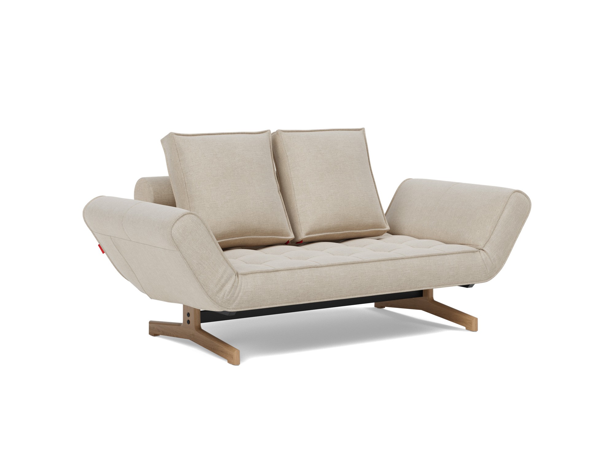 Tagesbett Ghia Flachgewebe Phobos 586-Latte Beine Eiche