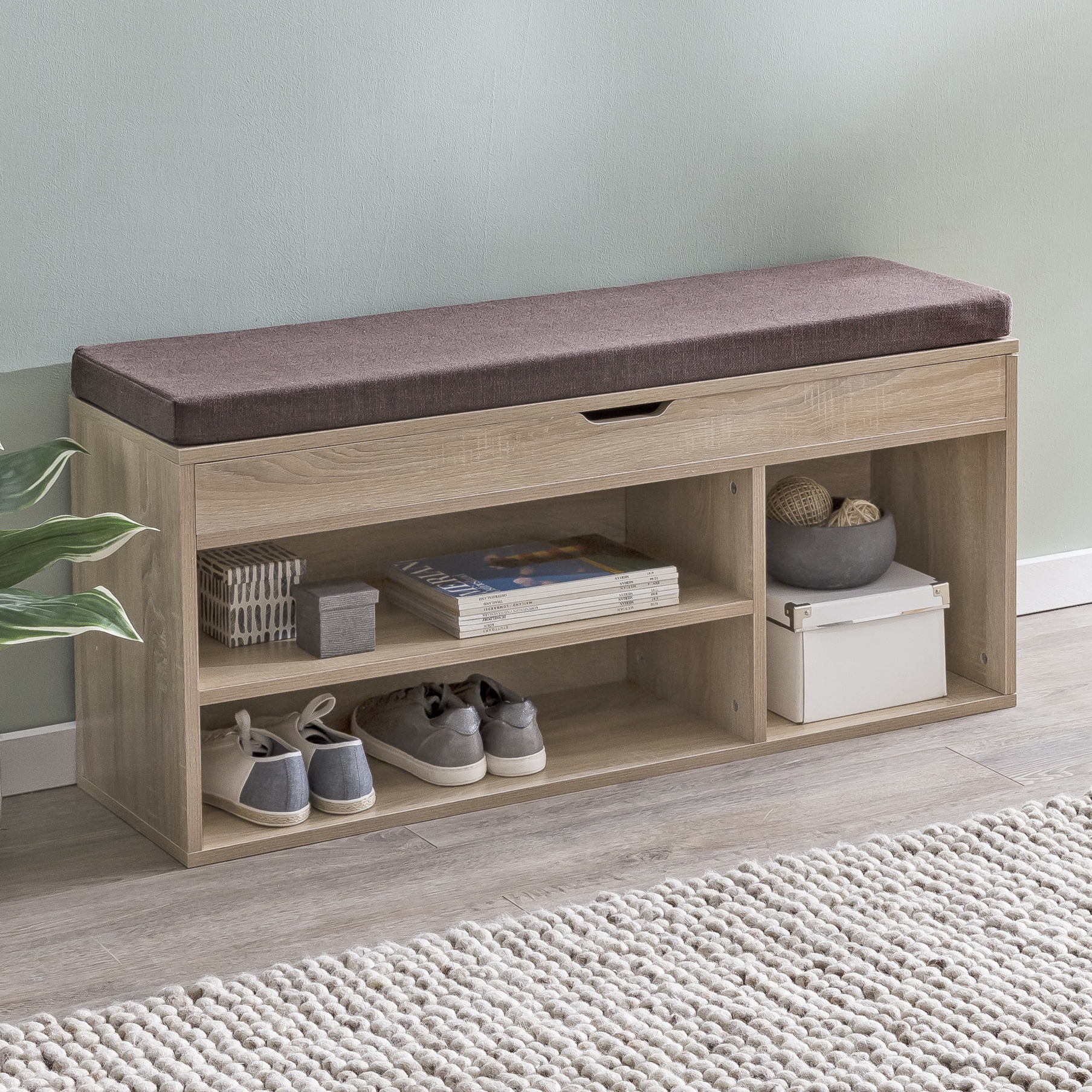 Schuhbank Hrisey Sonoma 104 × 32 × 51 cm