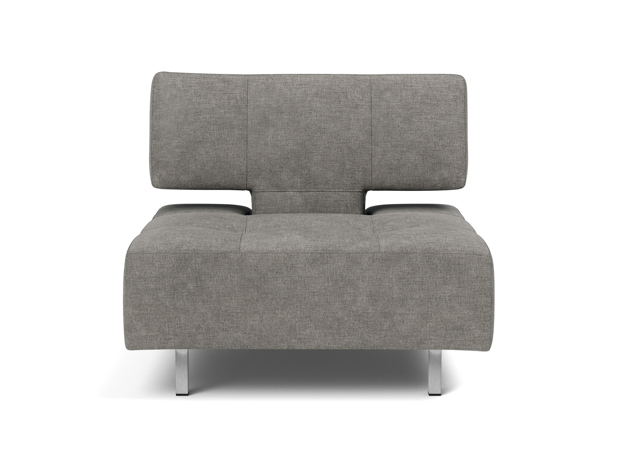 Sessel Long Horn D.E.L. Flachgewebe Avella 282-Warm-Grey
