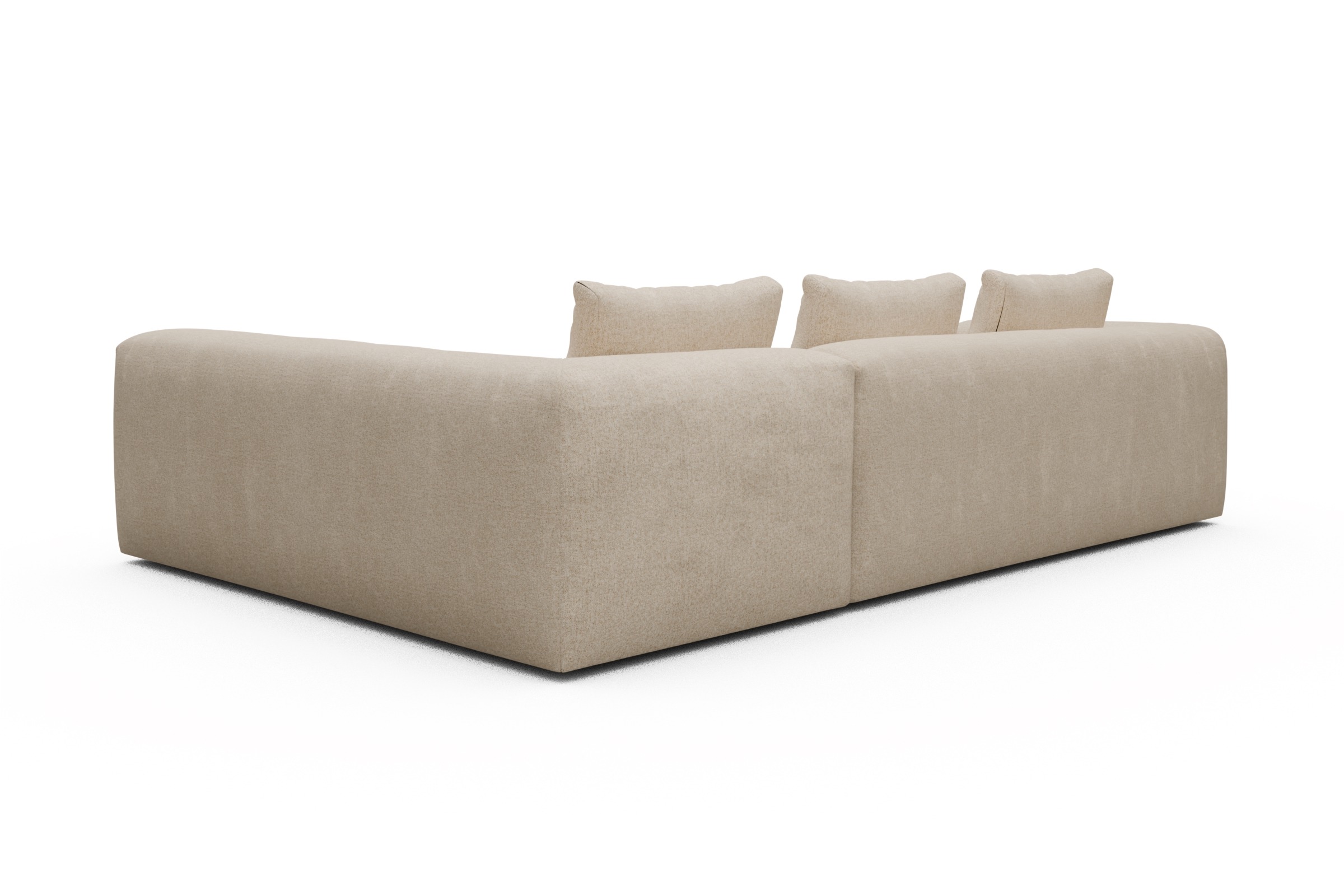 Ecksofa Fred 2x 2,5-Sitzer rechts offen Casone-Natural-Beige