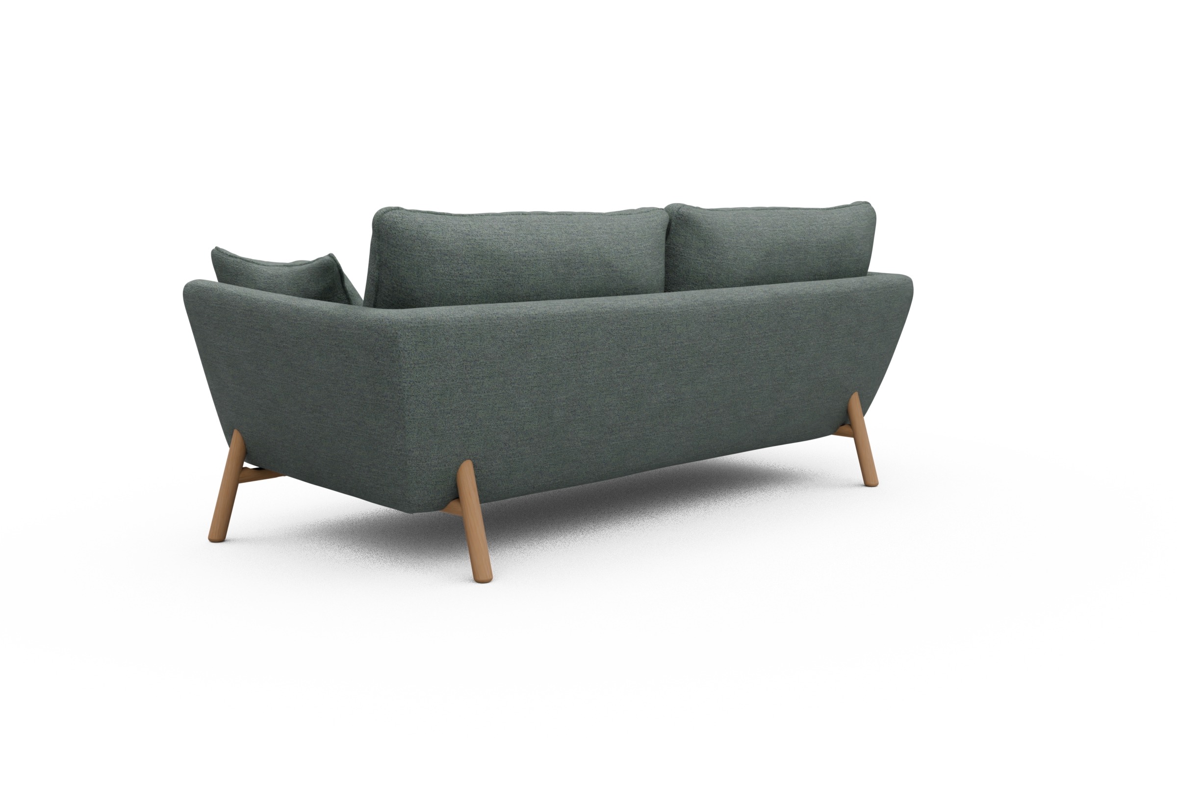 Sofa Emil 3-Sitzer Beinfarbe Eiche Natur Carreno-Ice-Blue