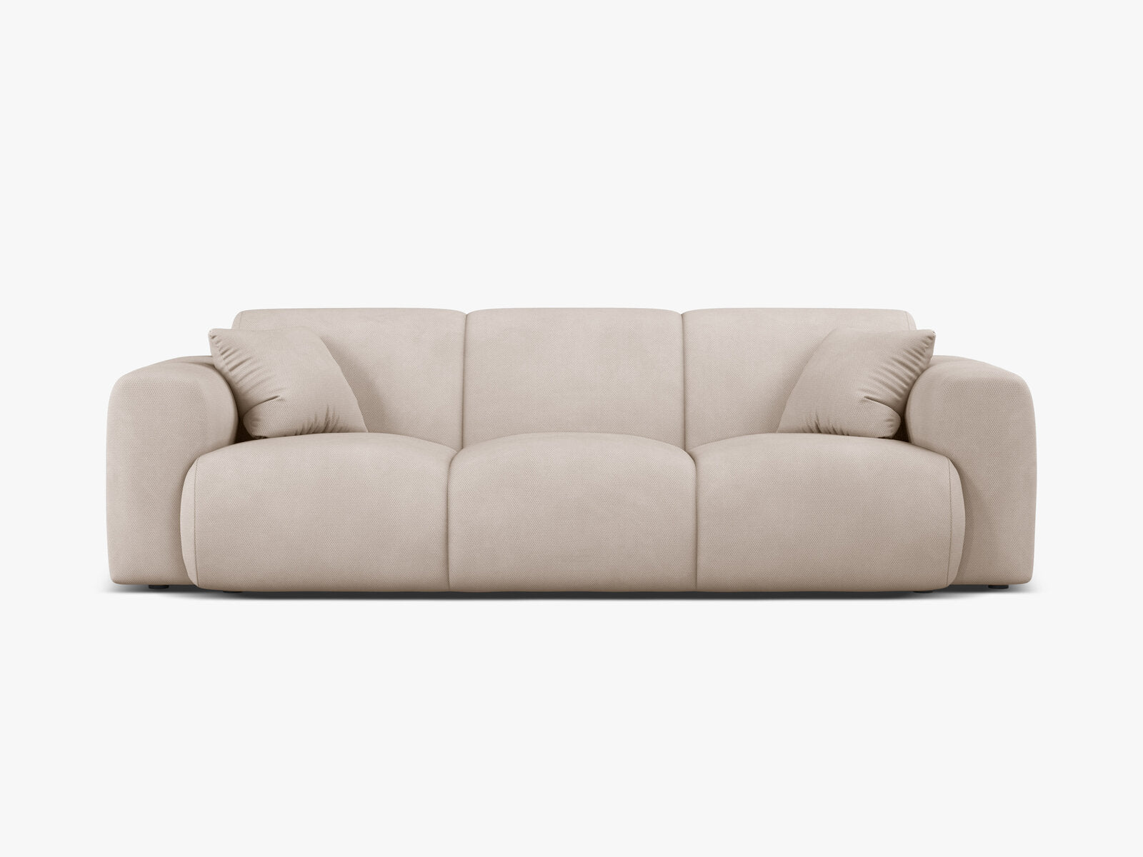 Micadoni Sofa Molino 3-Sitzer Strukturierter Stoff Rebel Beige
