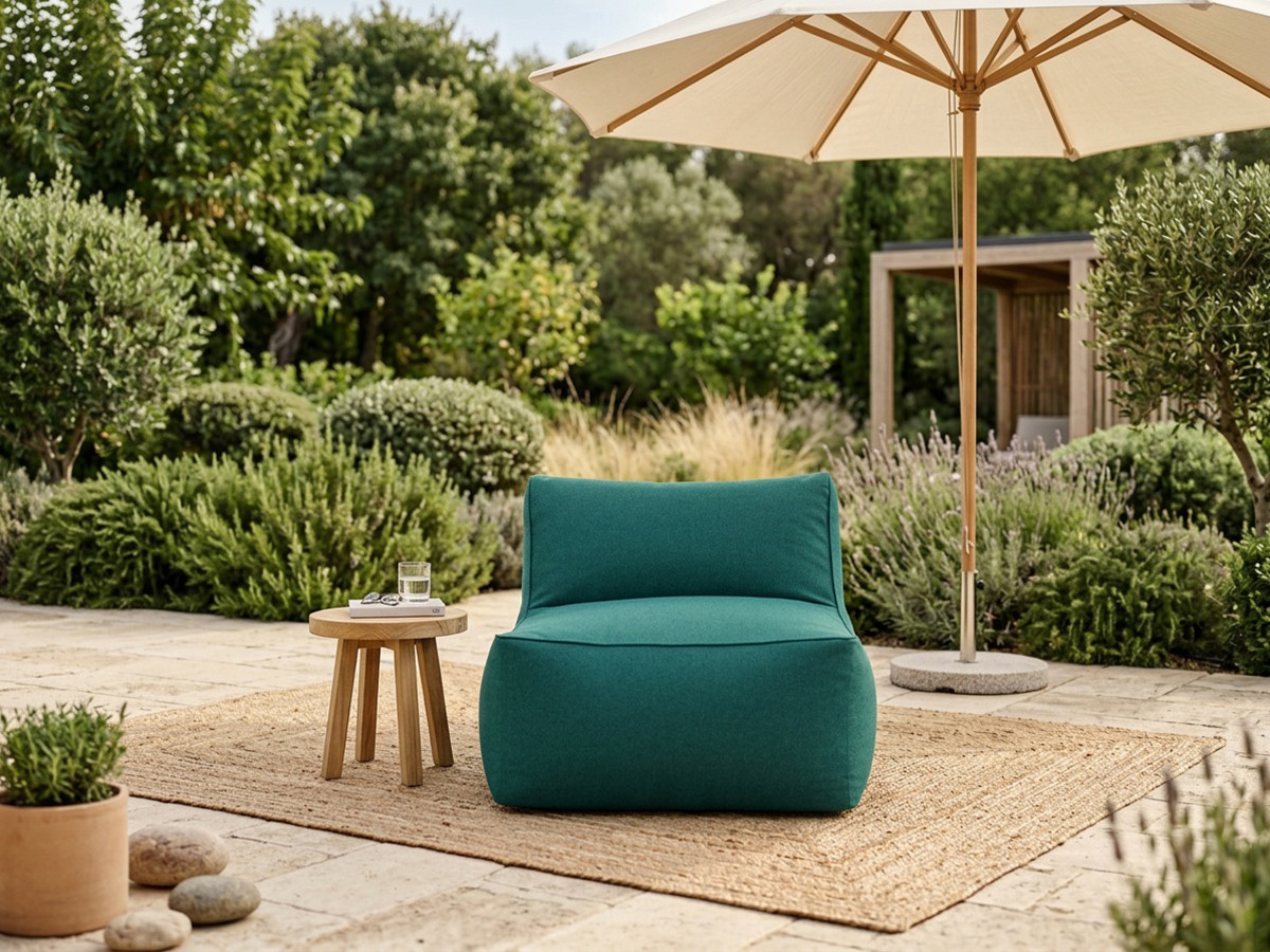 Bobochic Riviera Sofamodul 1-Sitzer Stoff Hellblau