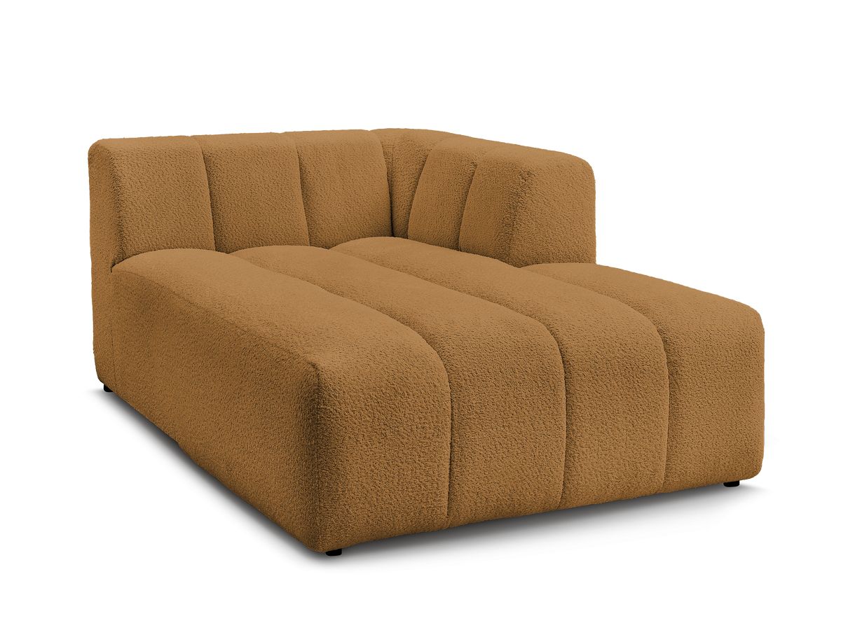 Bobochic Annecy Méridienne-Modul Bouclé-Stoff Gelb Ecke rechts
