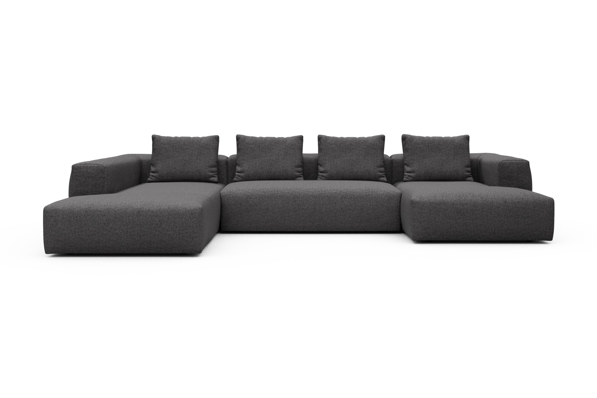 Skandi Home Wohnlandschaft Fred Relax-Ecke links mit 2-Sitzer und Chaiselongue rechts Sama-Antracite moebelfaktor