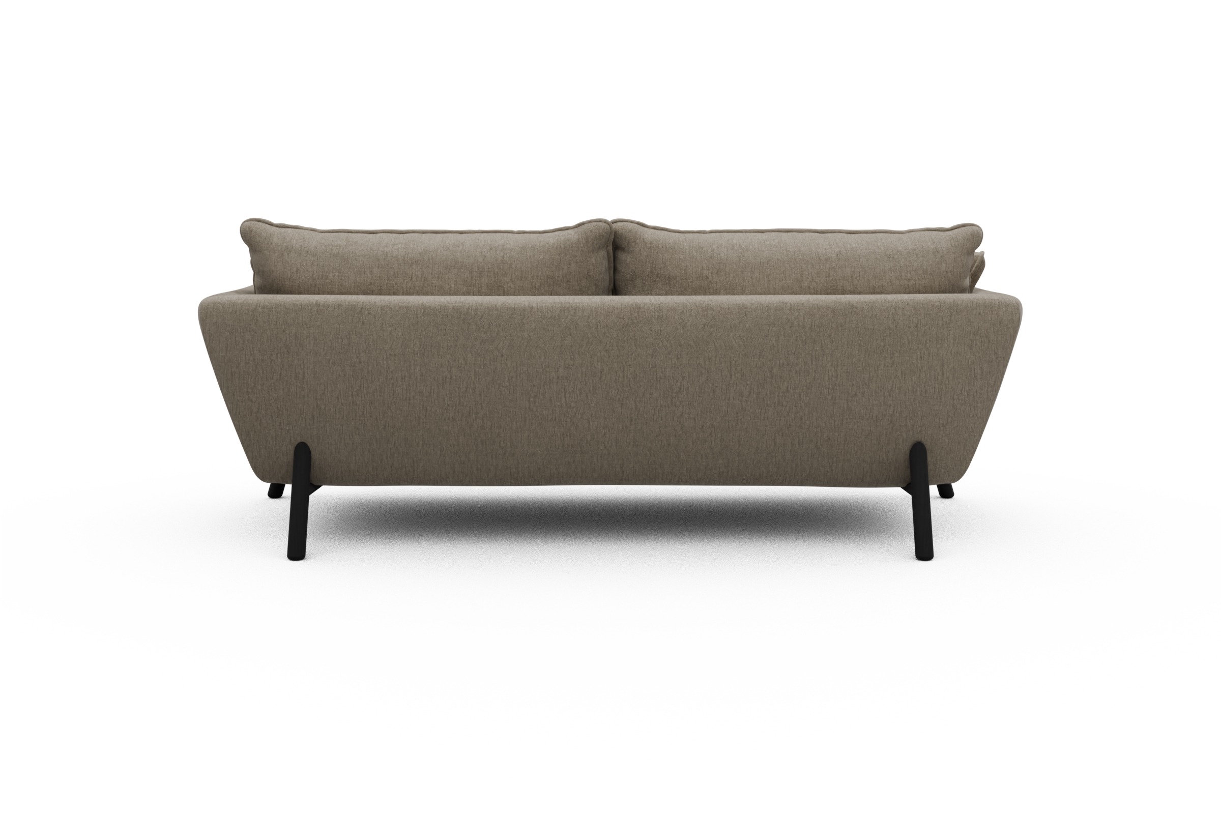 Sofa Emil PREMIUM 3-Sitzer Beinfarbe Eiche Schwarz Smooth-Beige