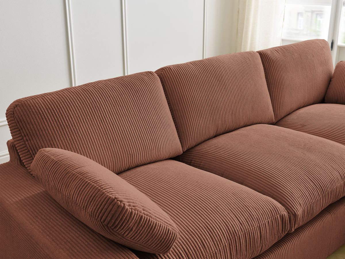 Bobochic Belair Sofa 4-Sitzer Cordsamt Orange