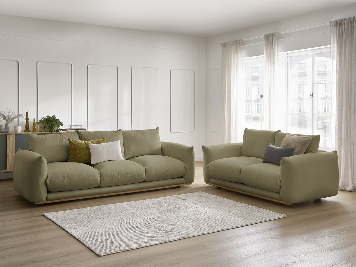 Bobochic Ernest Sofa 5-Sitzer Stoff Grün