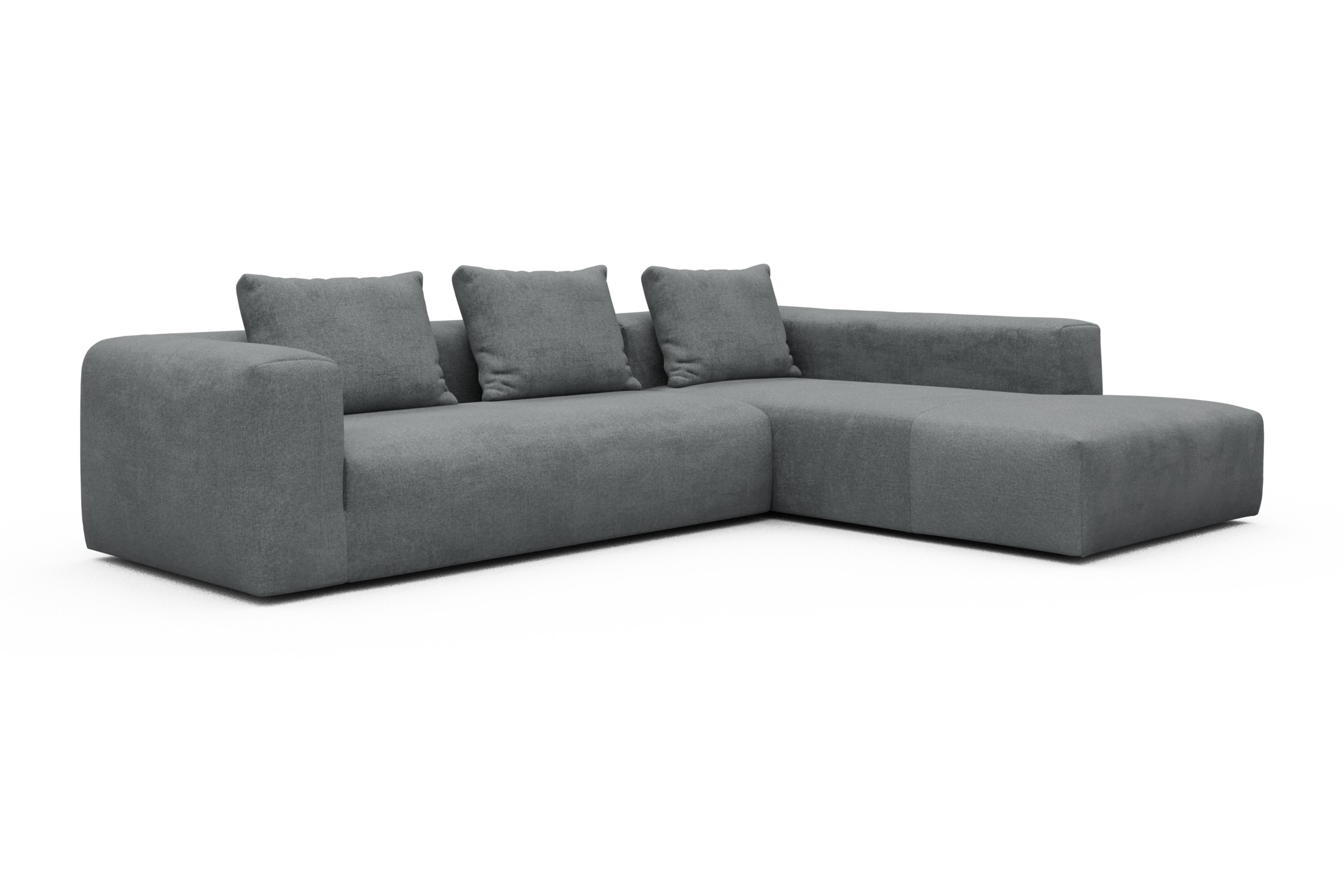 Ecksofa Fred Relax-Ecke rechts mit 2,5-Sitzer Casone-Gravel-Grey